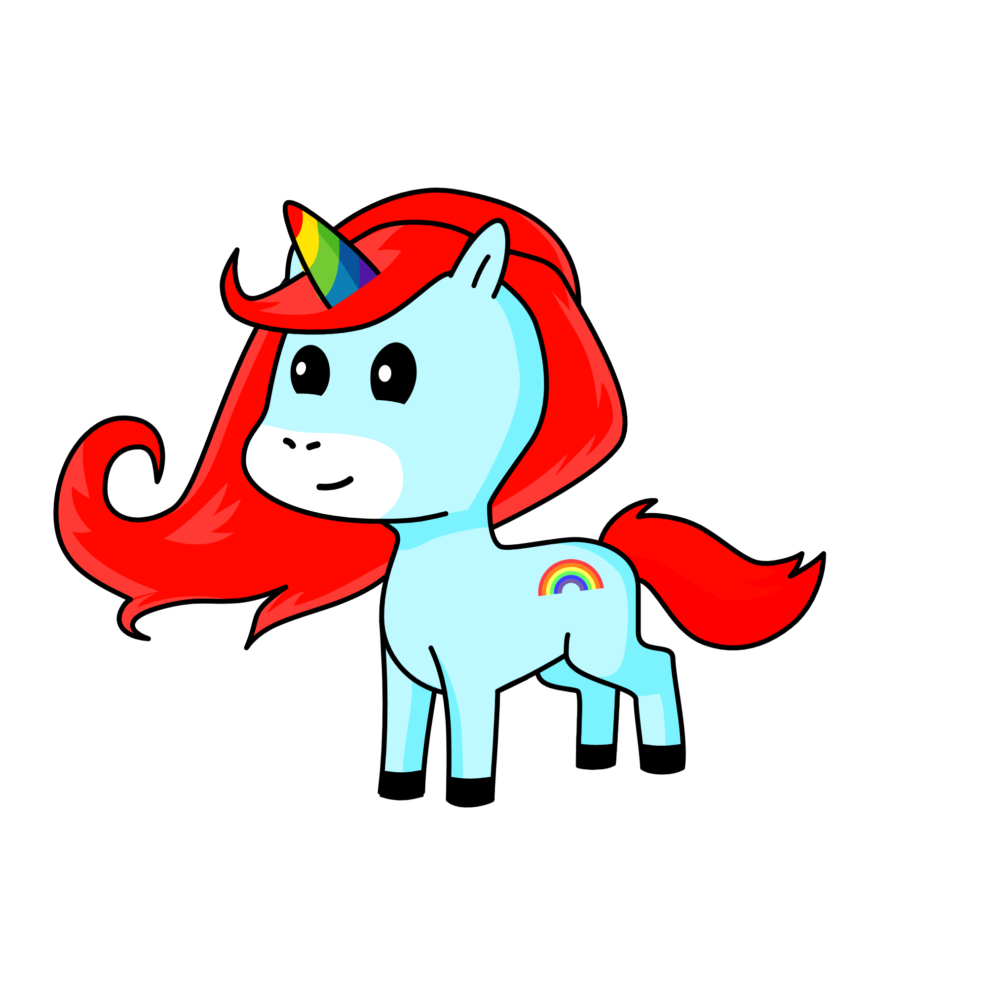rainbow dash, the unicorn