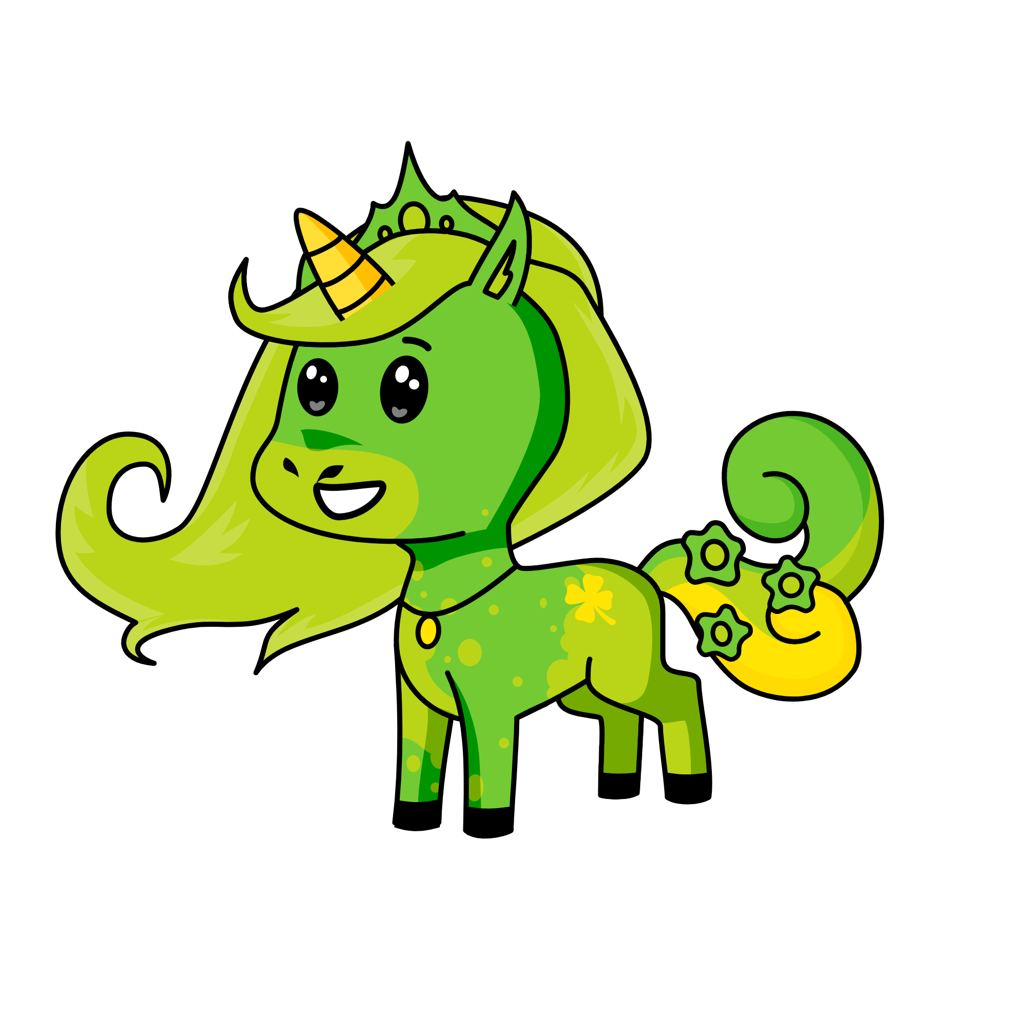 green apple, the unicorn