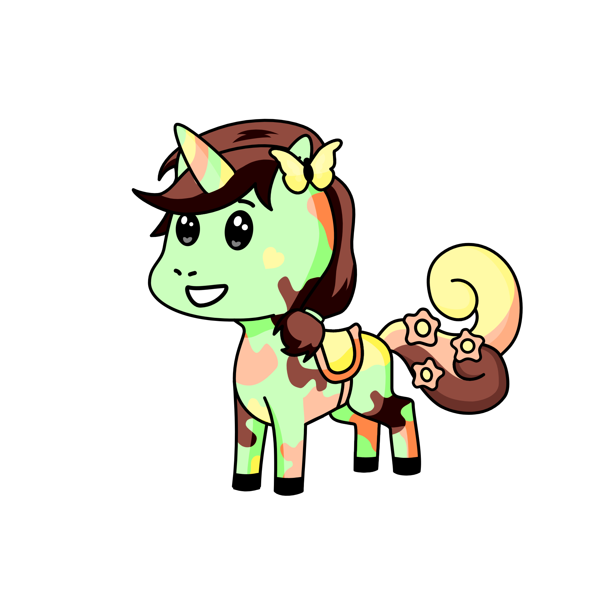 All flavours of milkshakes. , the unicorn