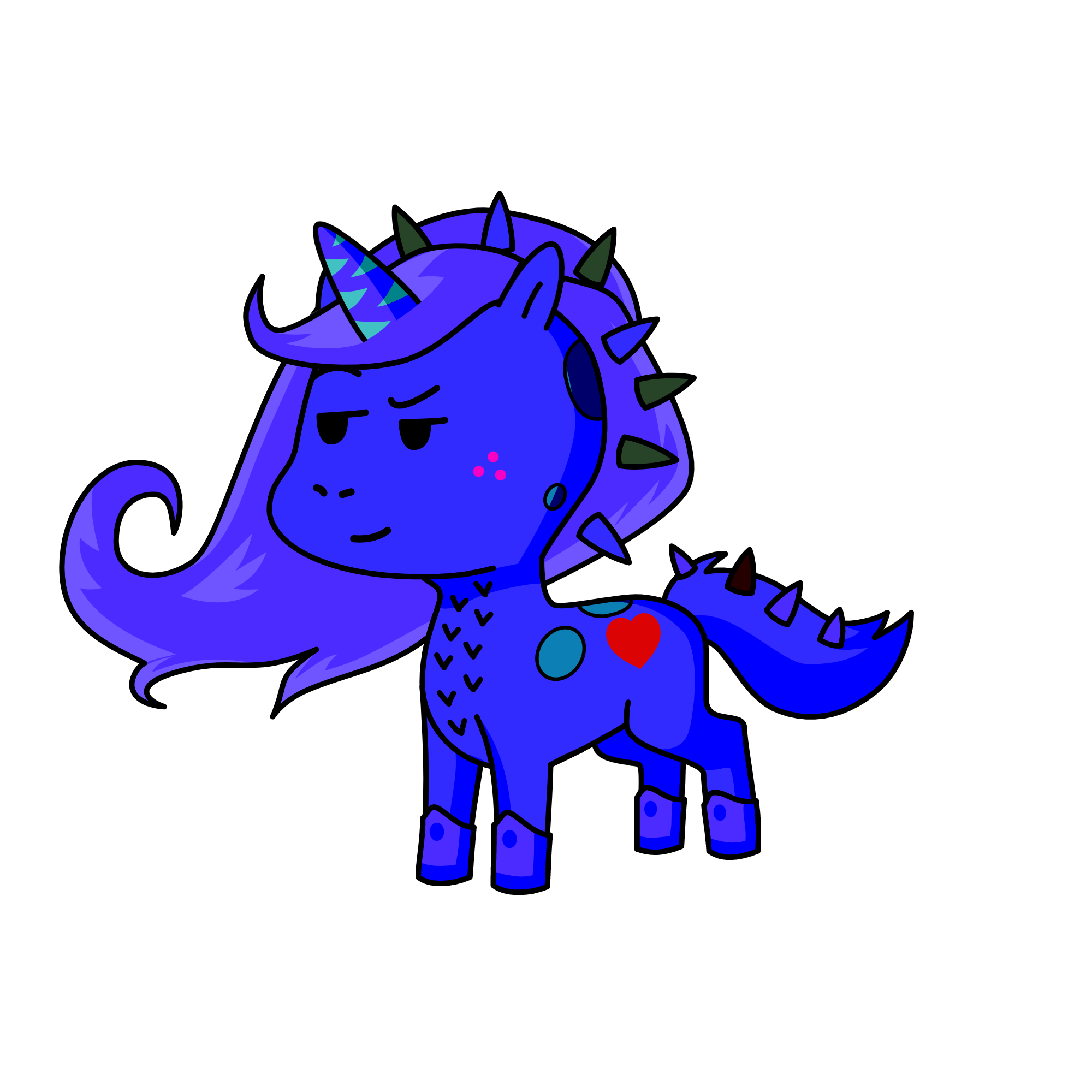 Violet, the unicorn
