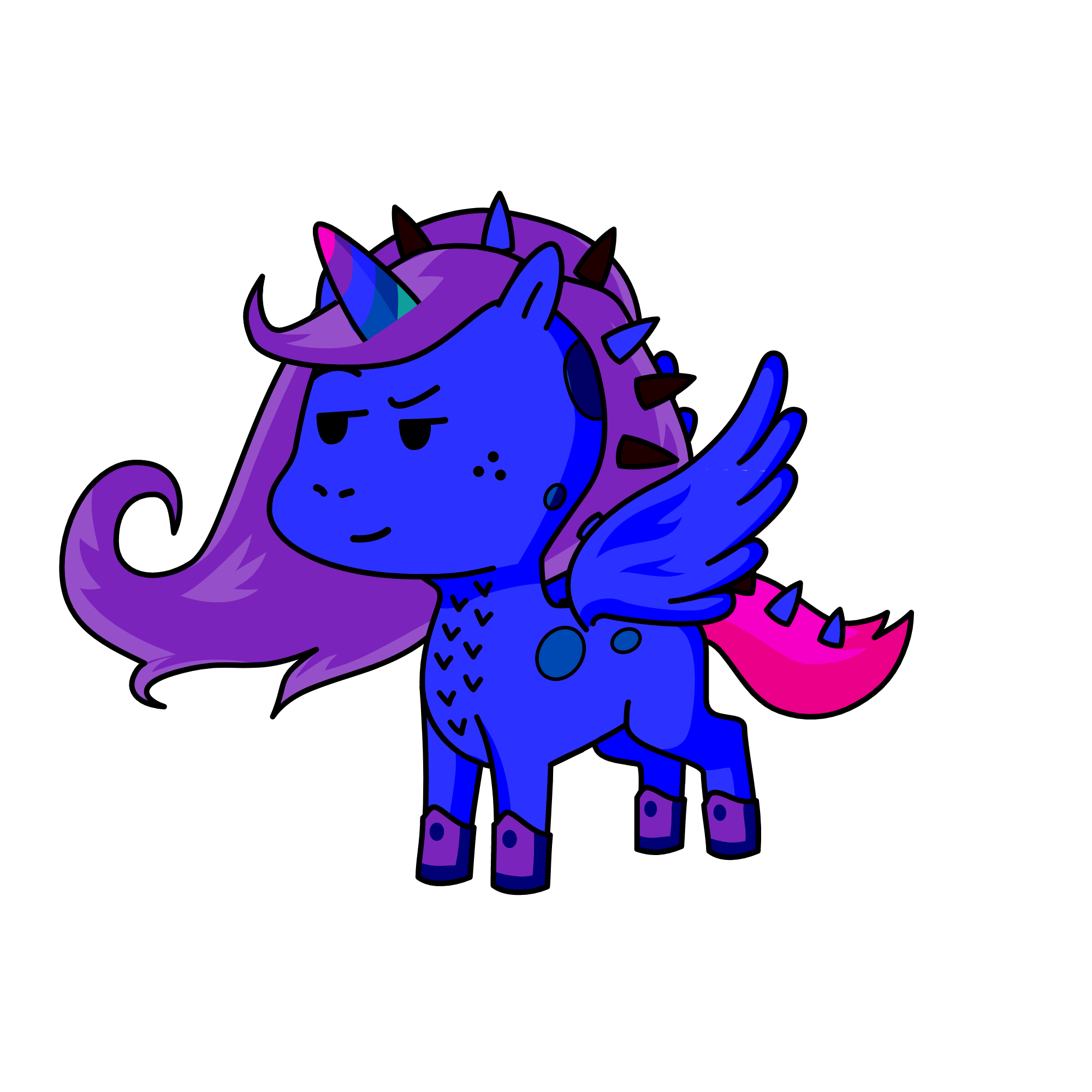 Blue Violet, the unicorn