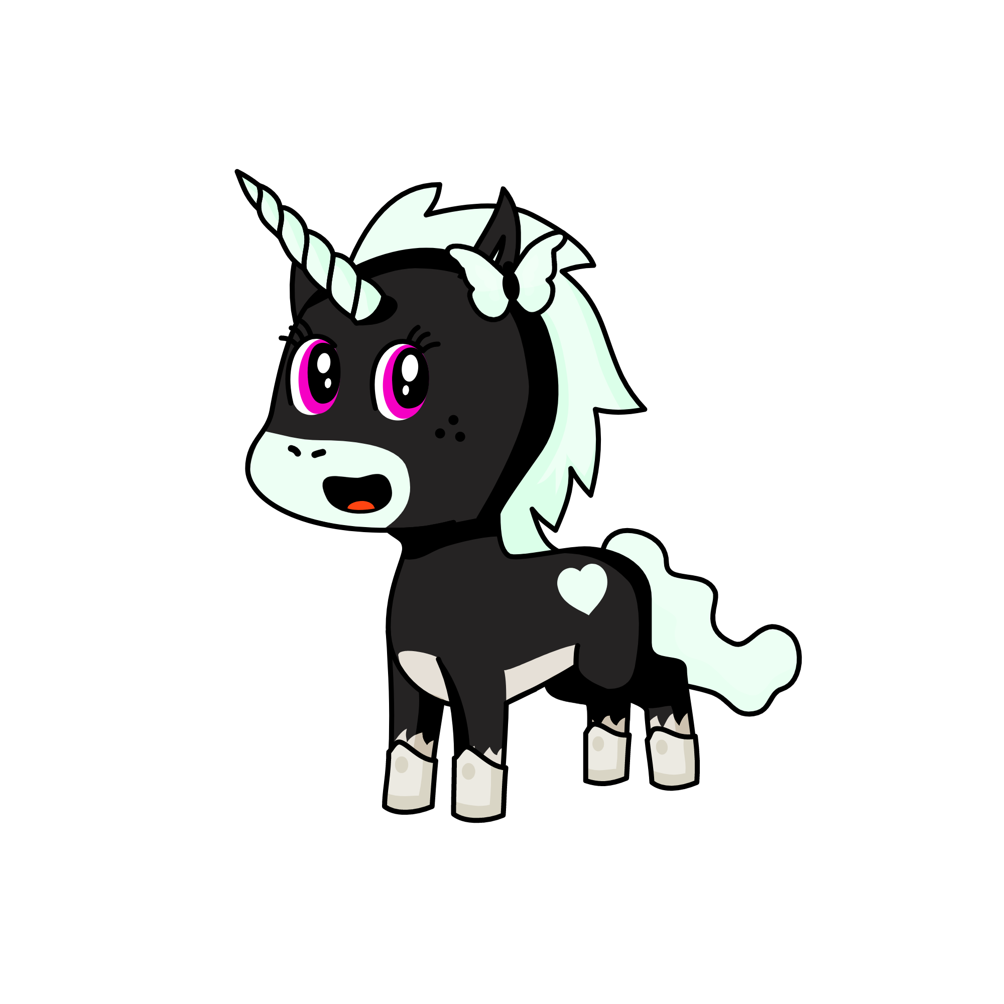 moonlight, the unicorn