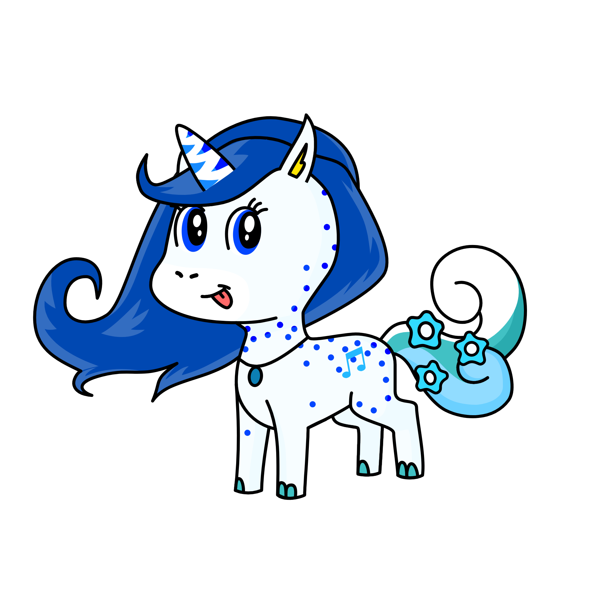 snowy , the unicorn