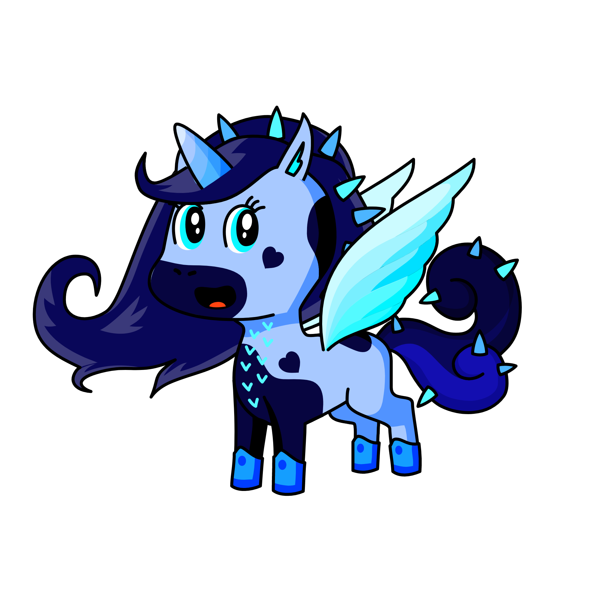 50 Shades Of Blue, the unicorn