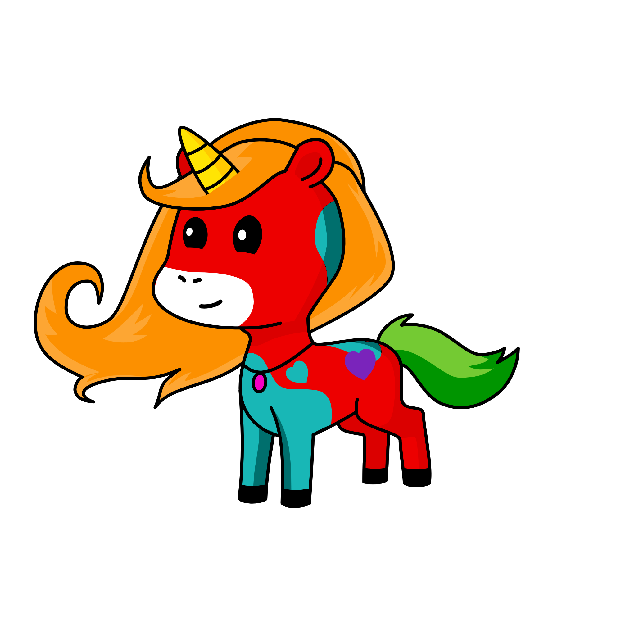 Rainbow, the unicorn