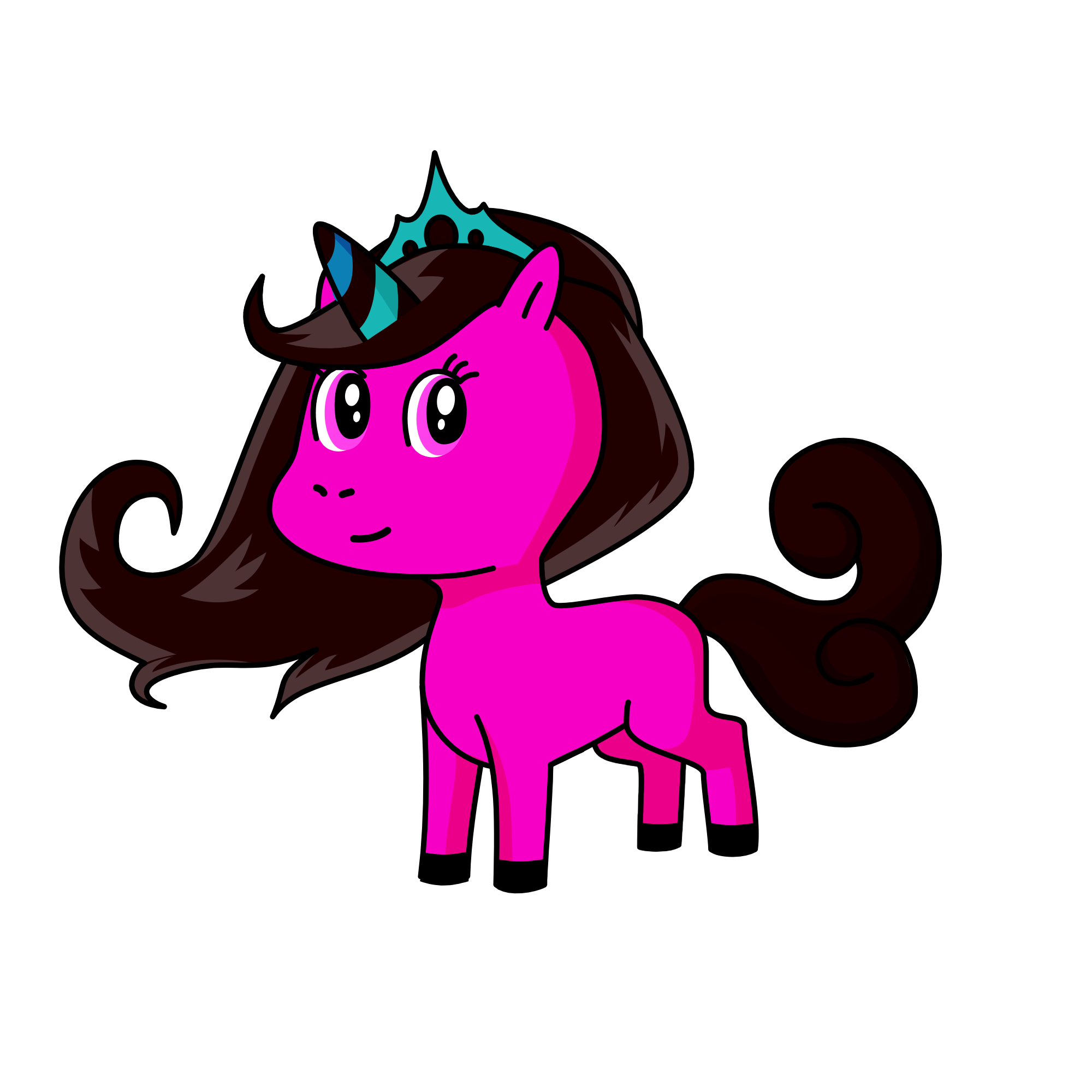 Rainbow black!, the unicorn