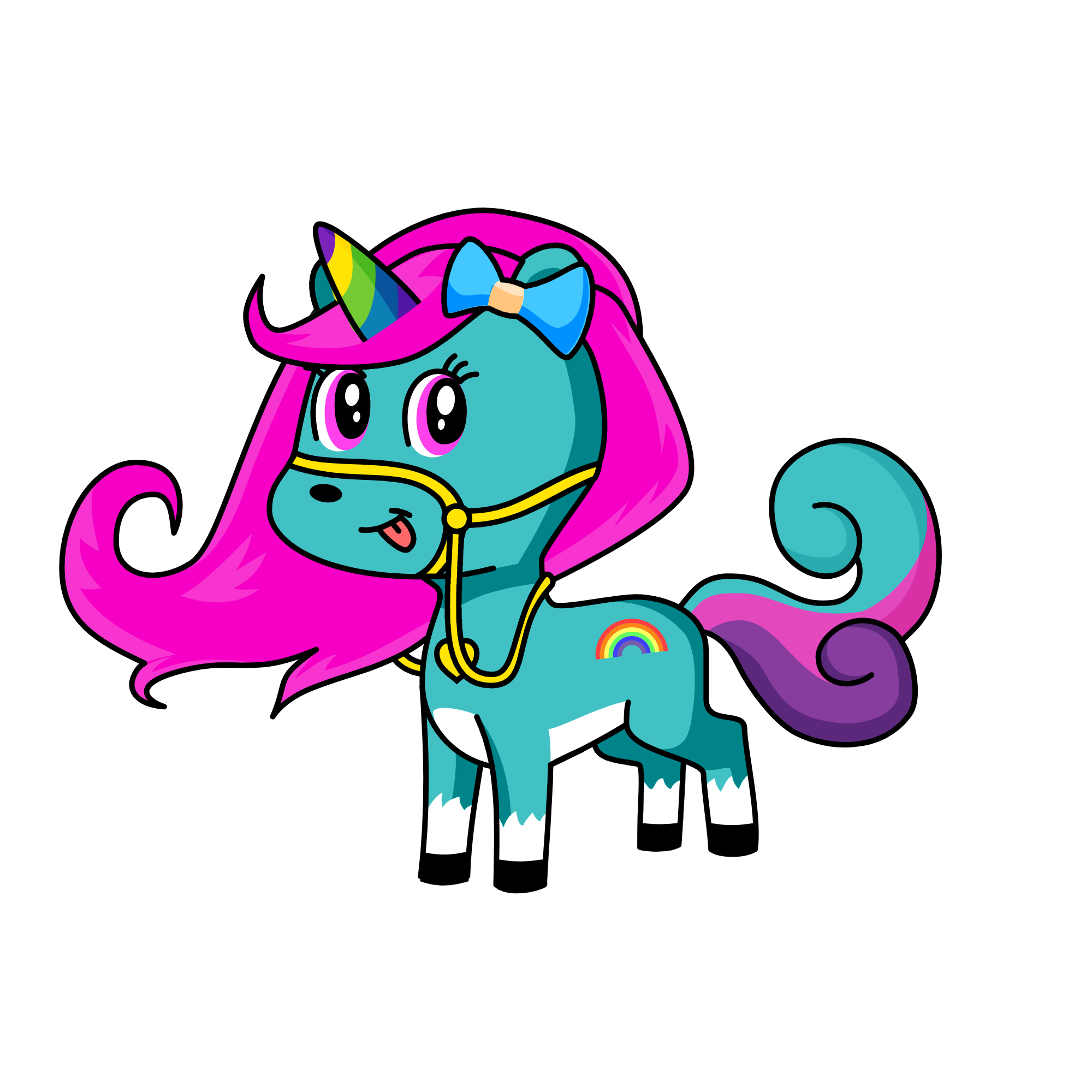 THE GRAND COLORFUL UNICORN, the unicorn