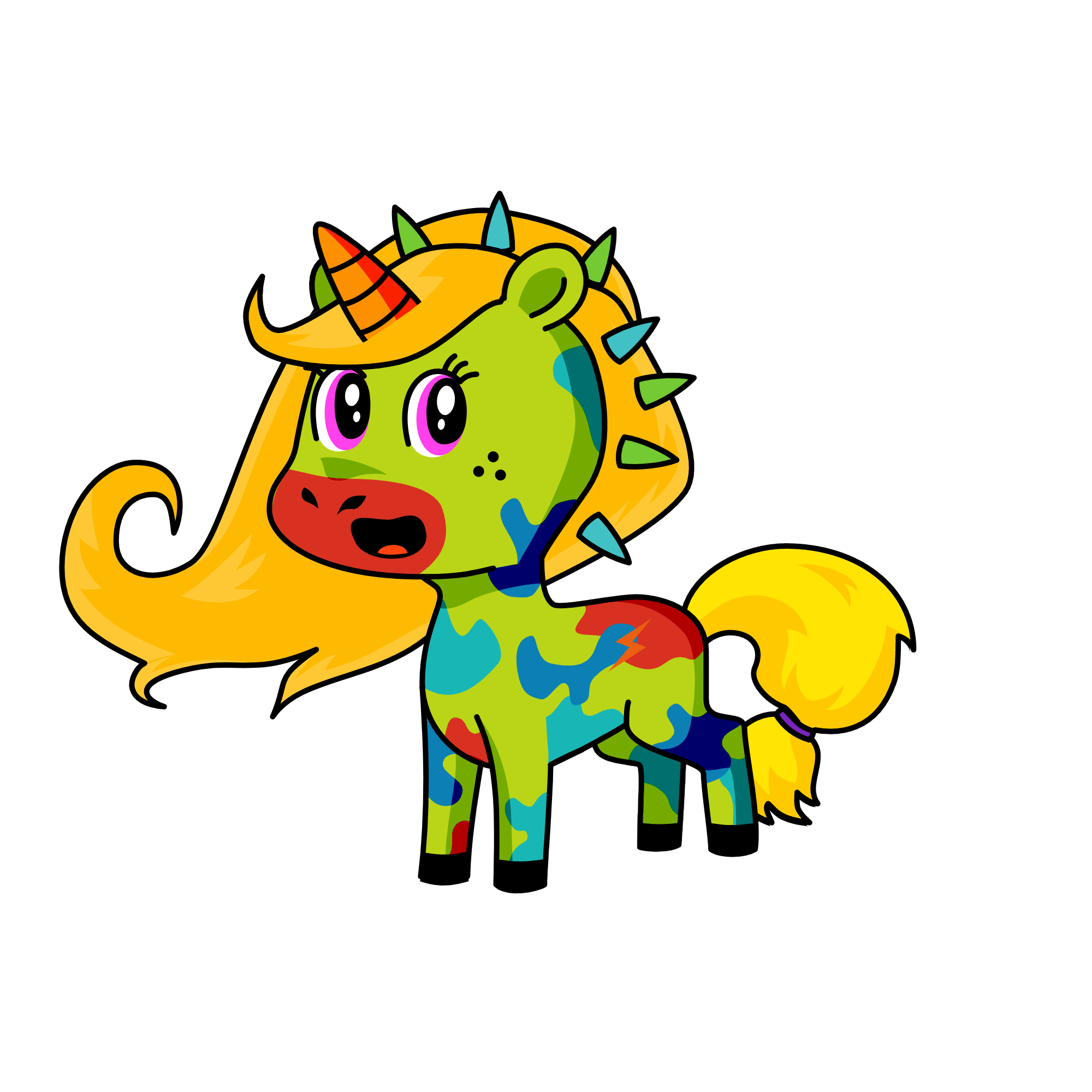 Spiky, the unicorn