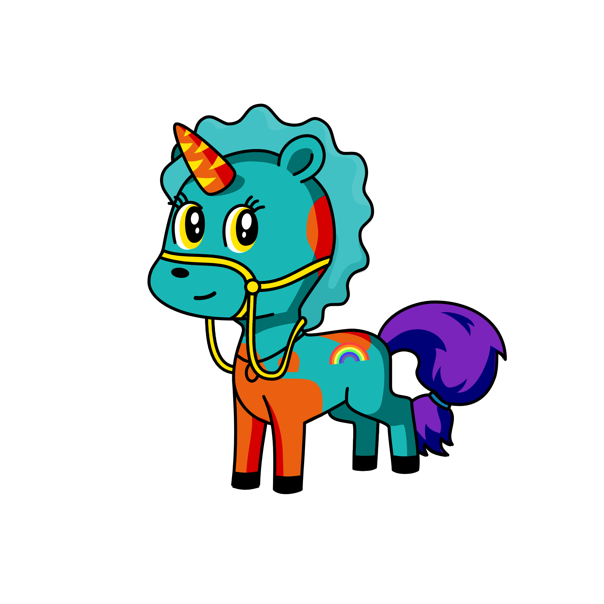 Blorange, the unicorn