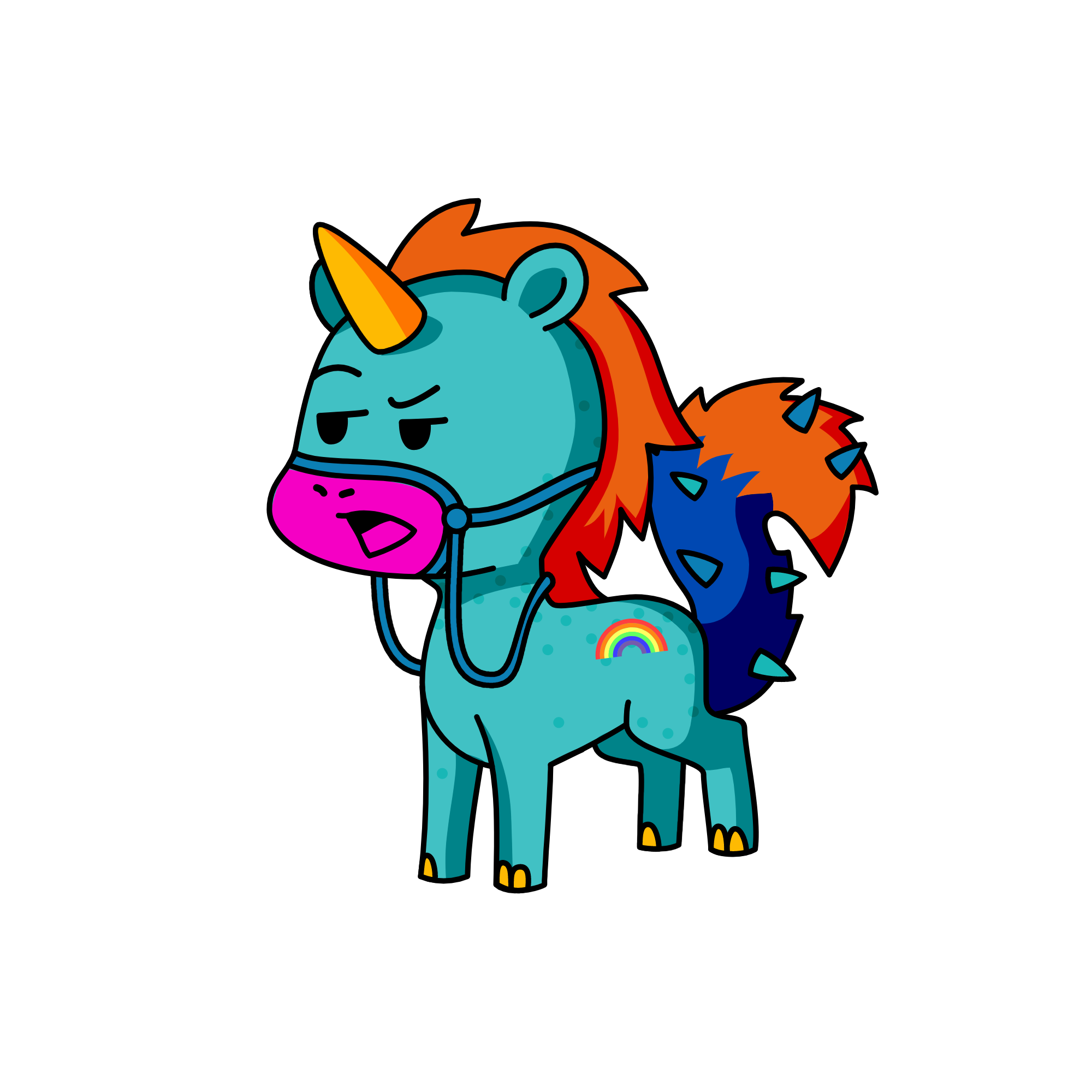 Annoyed, the unicorn
