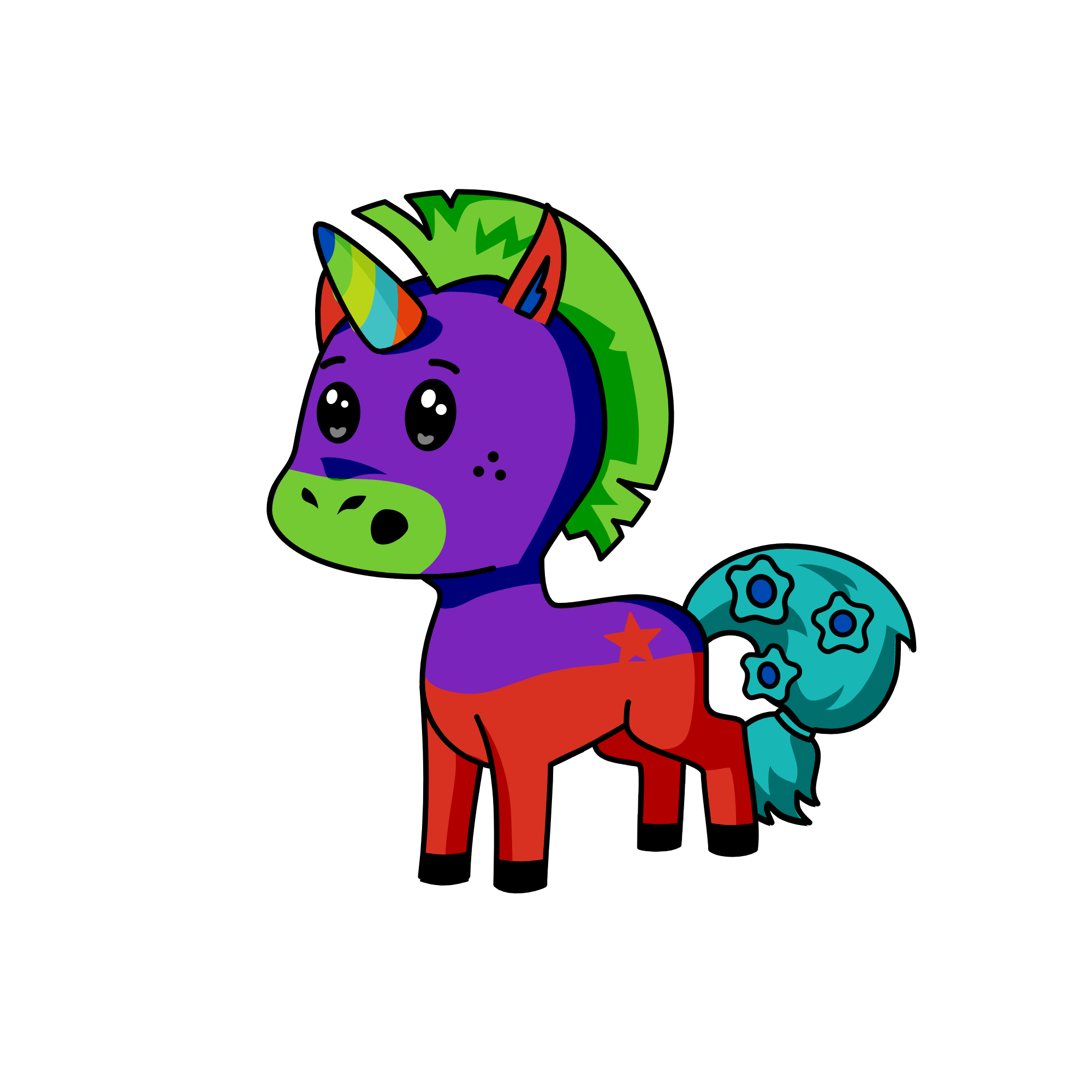 half unicorn half zombie half rainbow half luna. Actully, make that full Luna, the unicorn