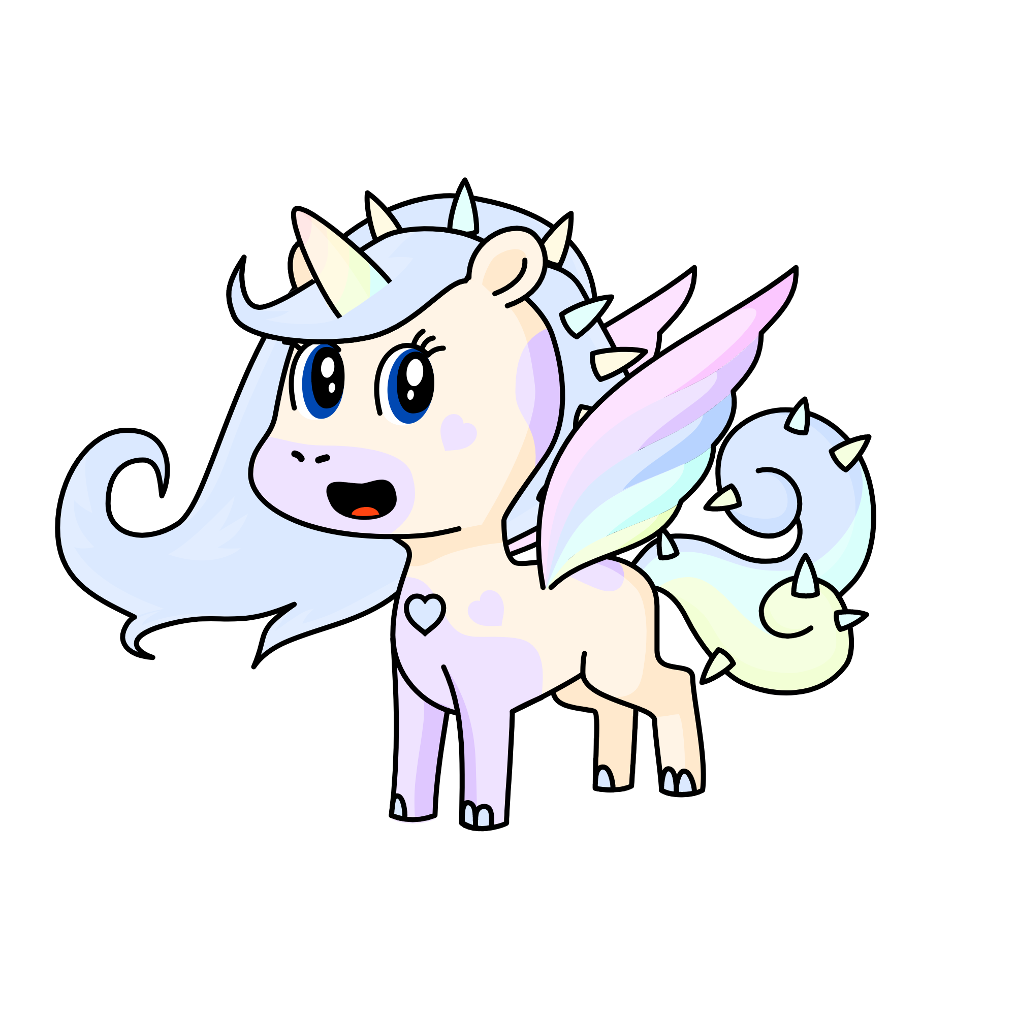 Pastel Newbie, the unicorn