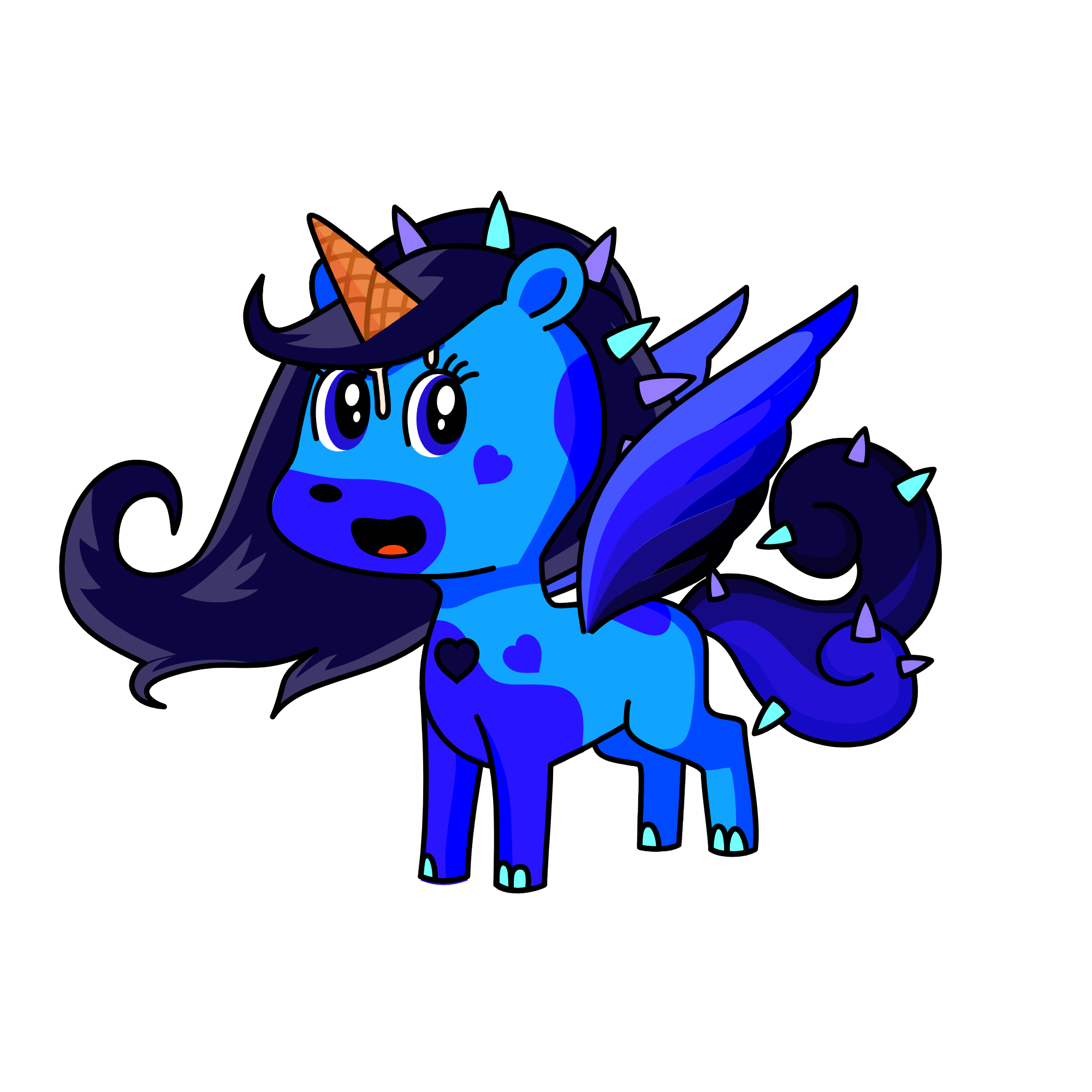 Blueberry Cream, the unicorn