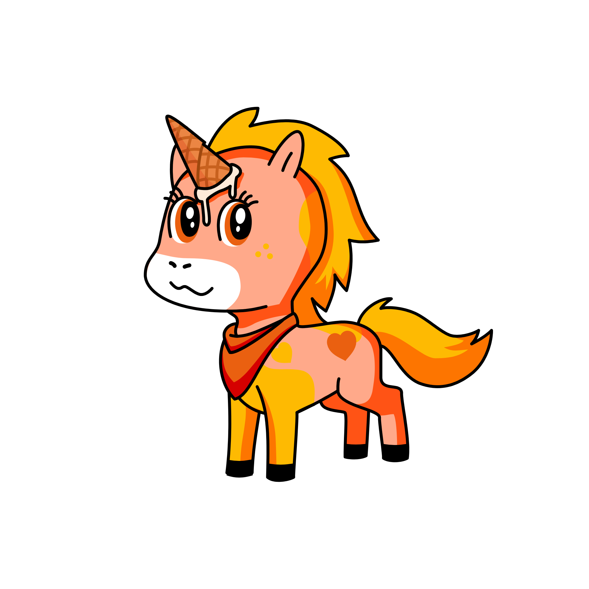 Peachy perfection , the unicorn