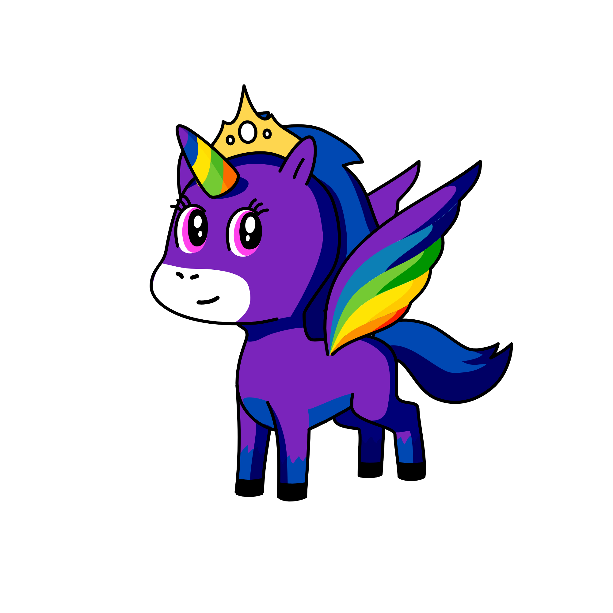 Rainbow, the unicorn