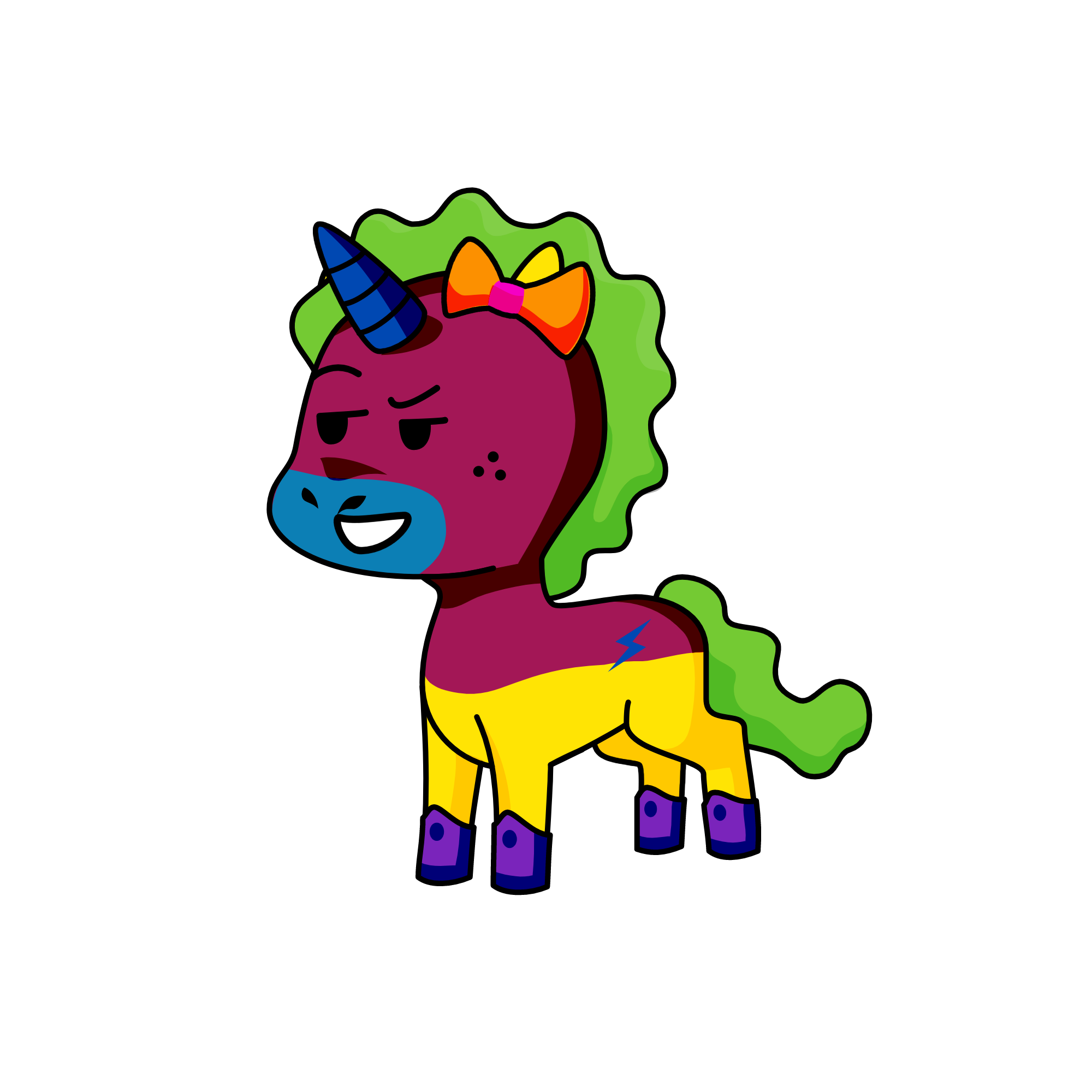 Mulberry, the unicorn