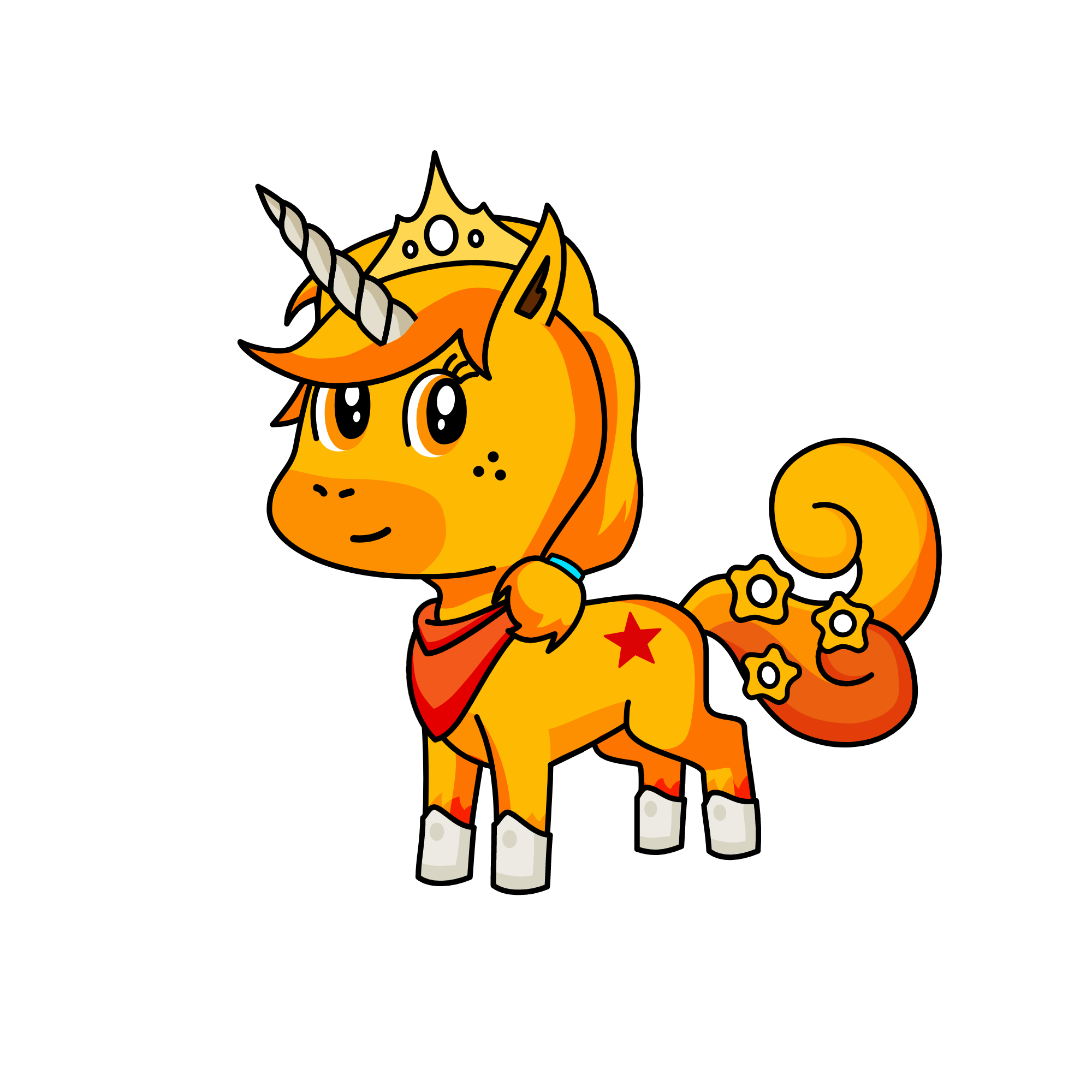 fire princess, the unicorn