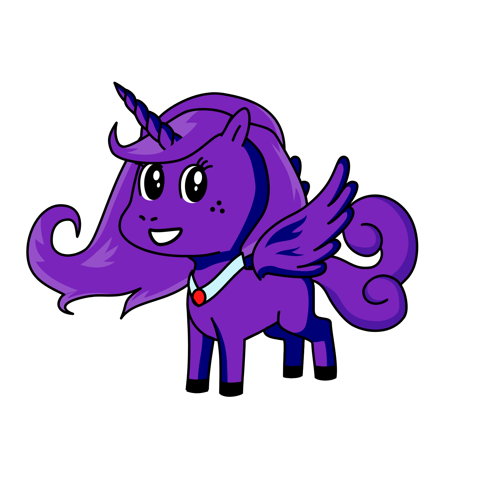 beauty before she was captured., the unicorn