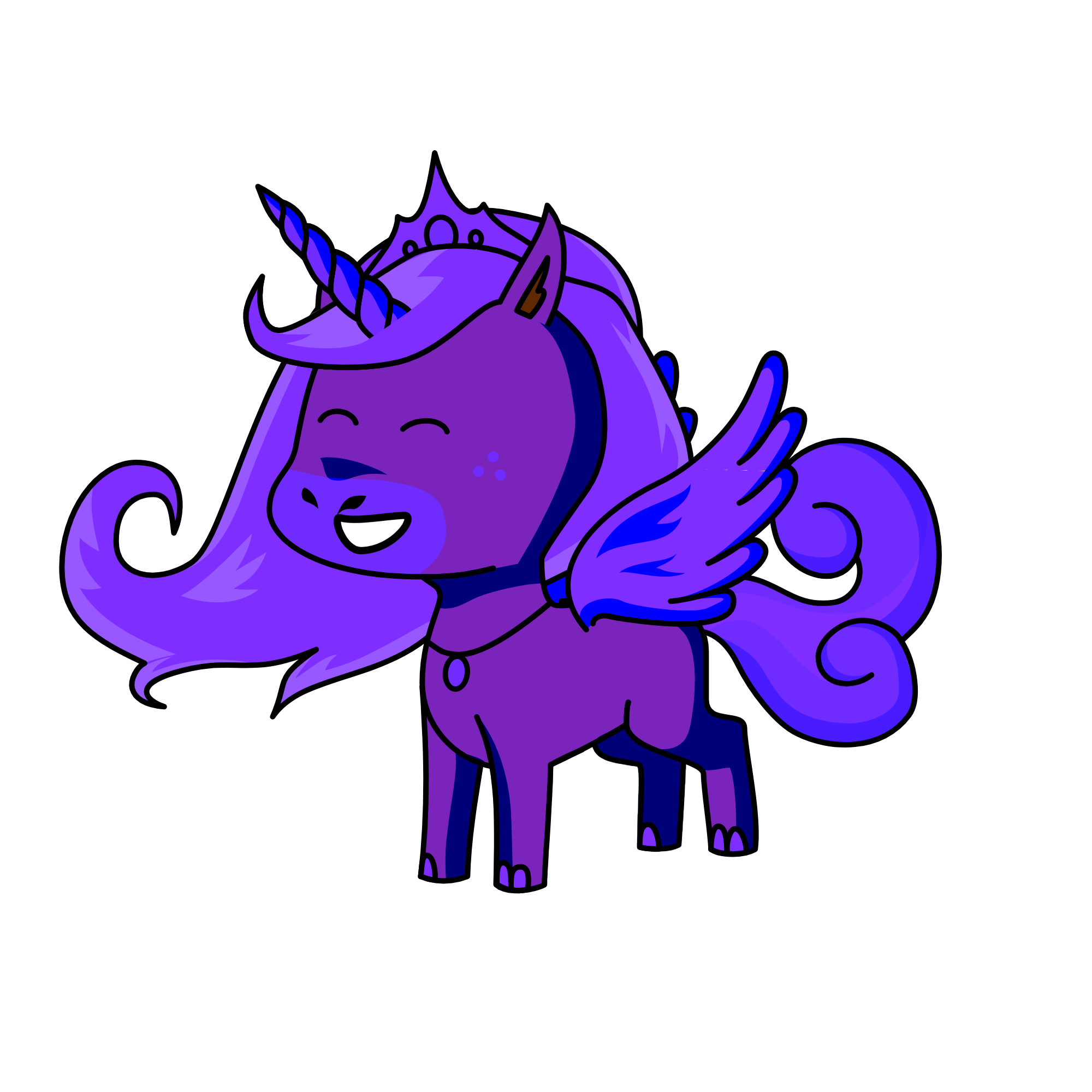 Princess purple, the unicorn