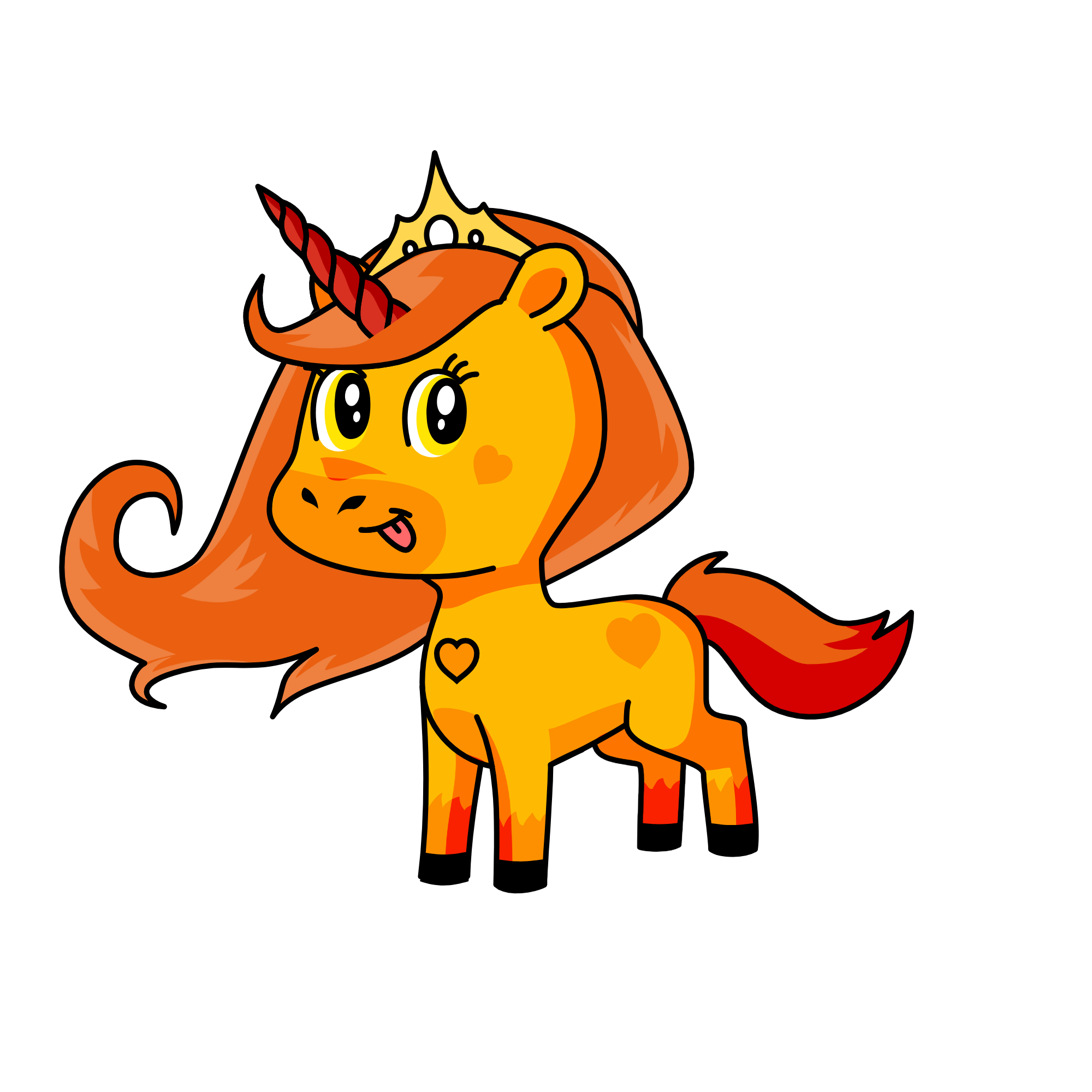 Orange, the unicorn