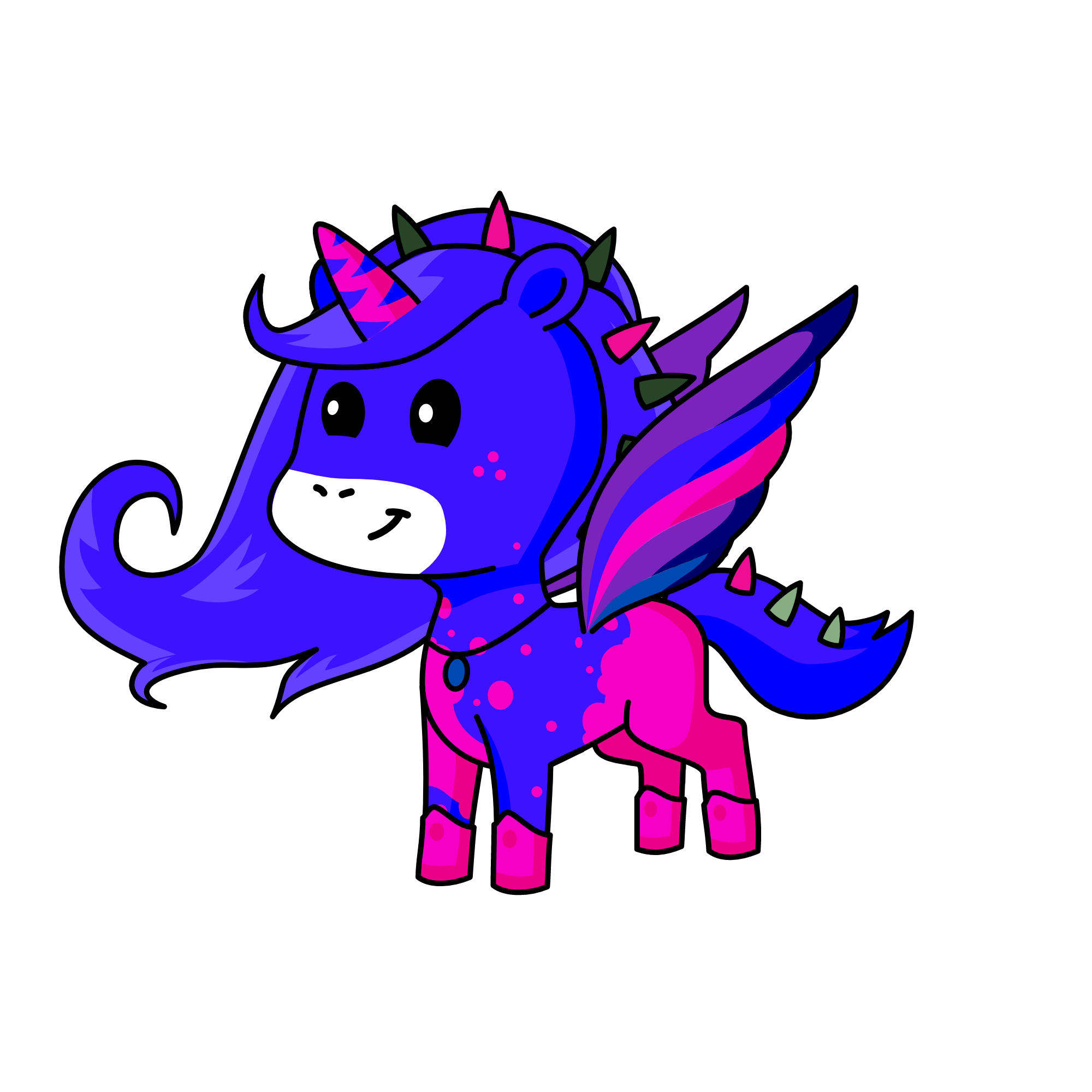 Spiky , the unicorn
