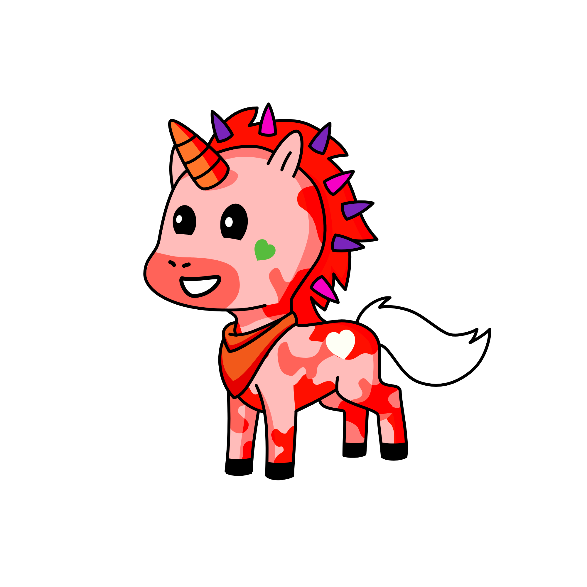 Erdbeer-Hörnchen, the unicorn
