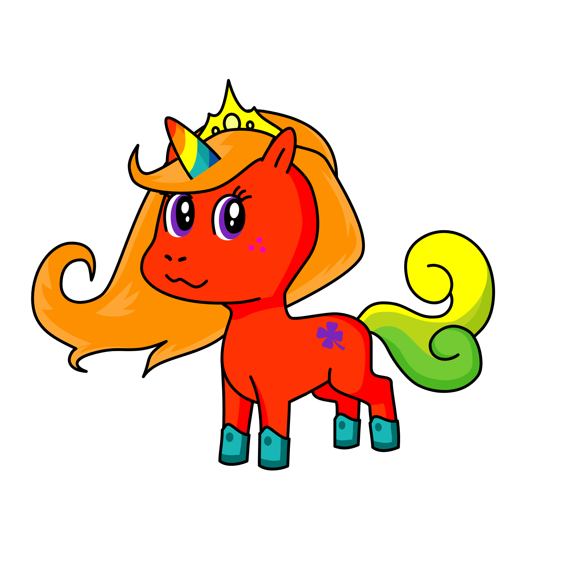 Queen Rainbow, the unicorn