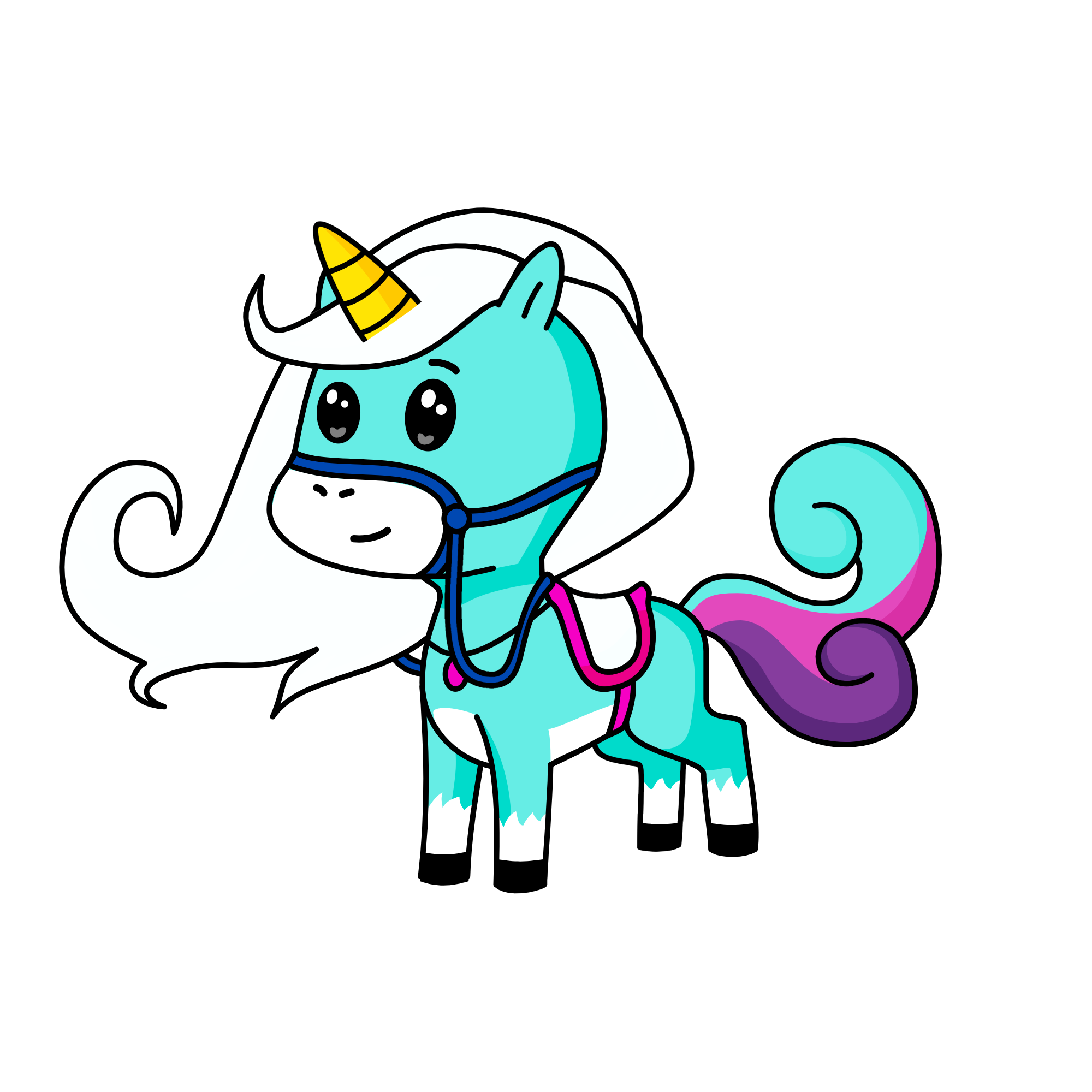 Snow white, the unicorn