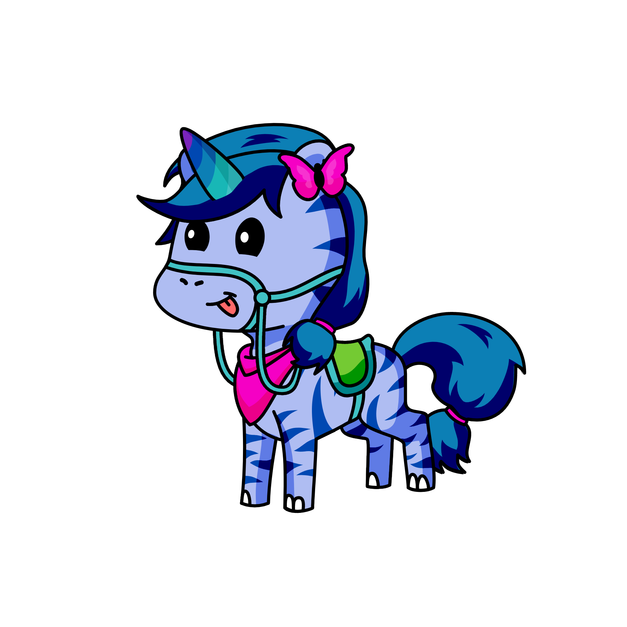 Blueberry, the unicorn