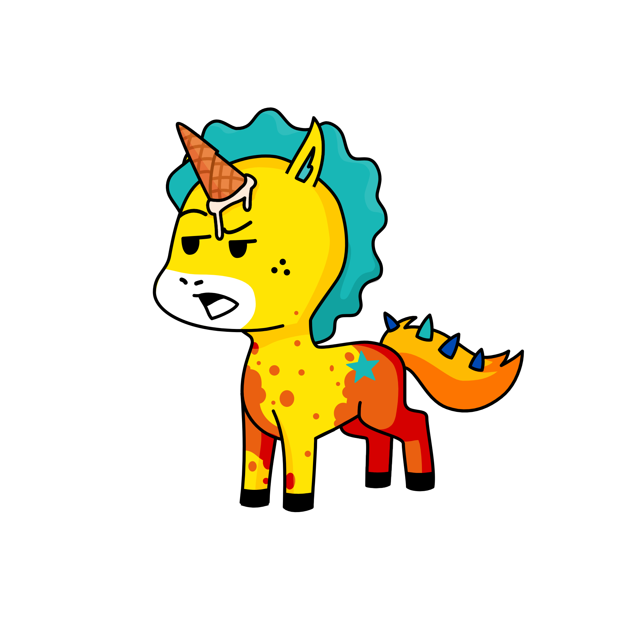 messy, the unicorn