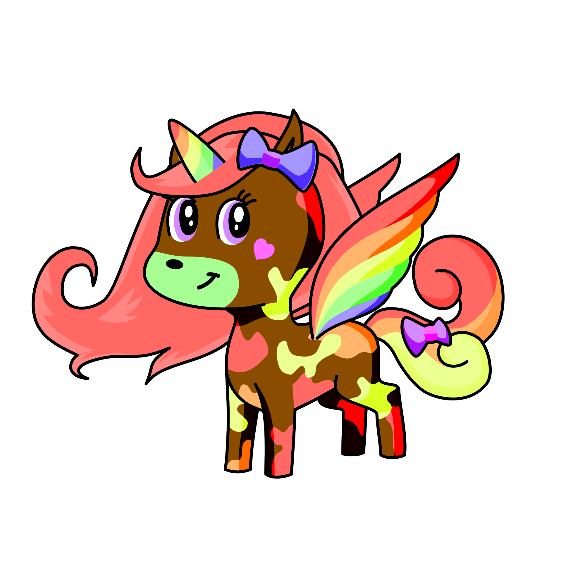 🌈, the unicorn
