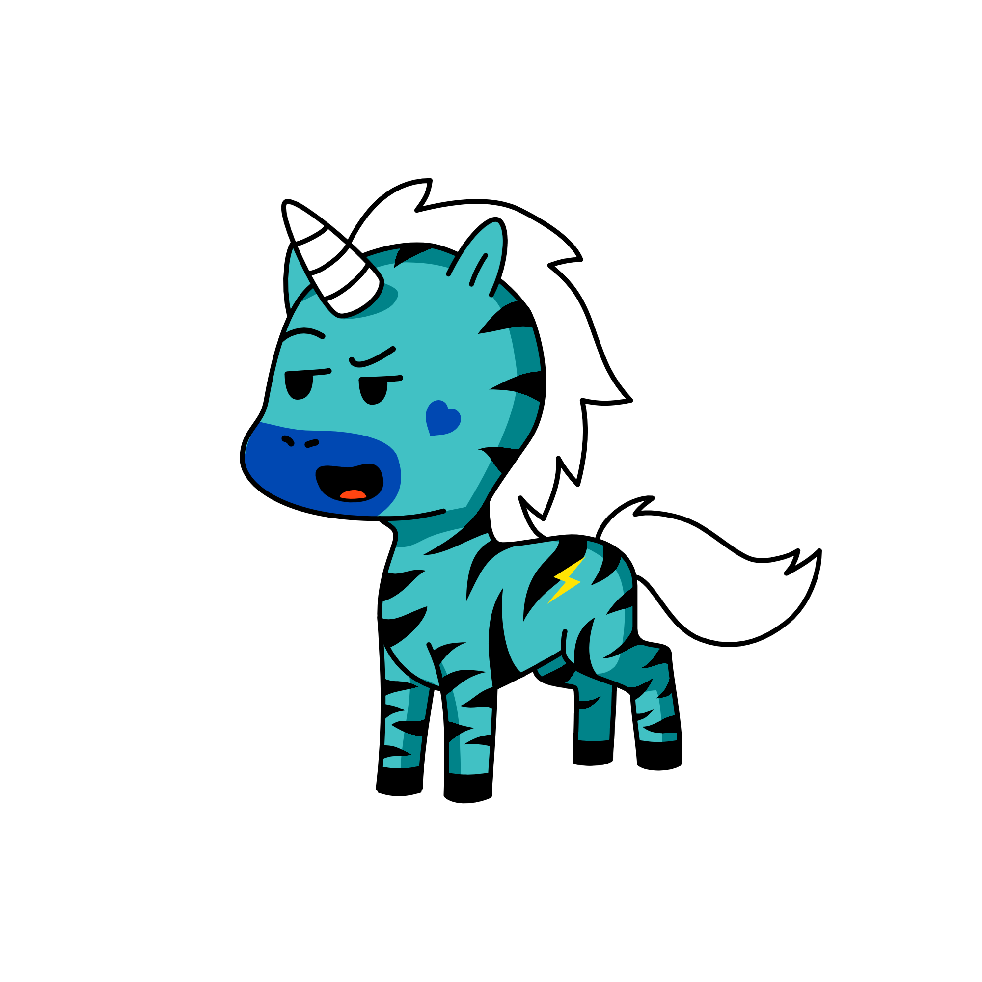 blue sky, the unicorn