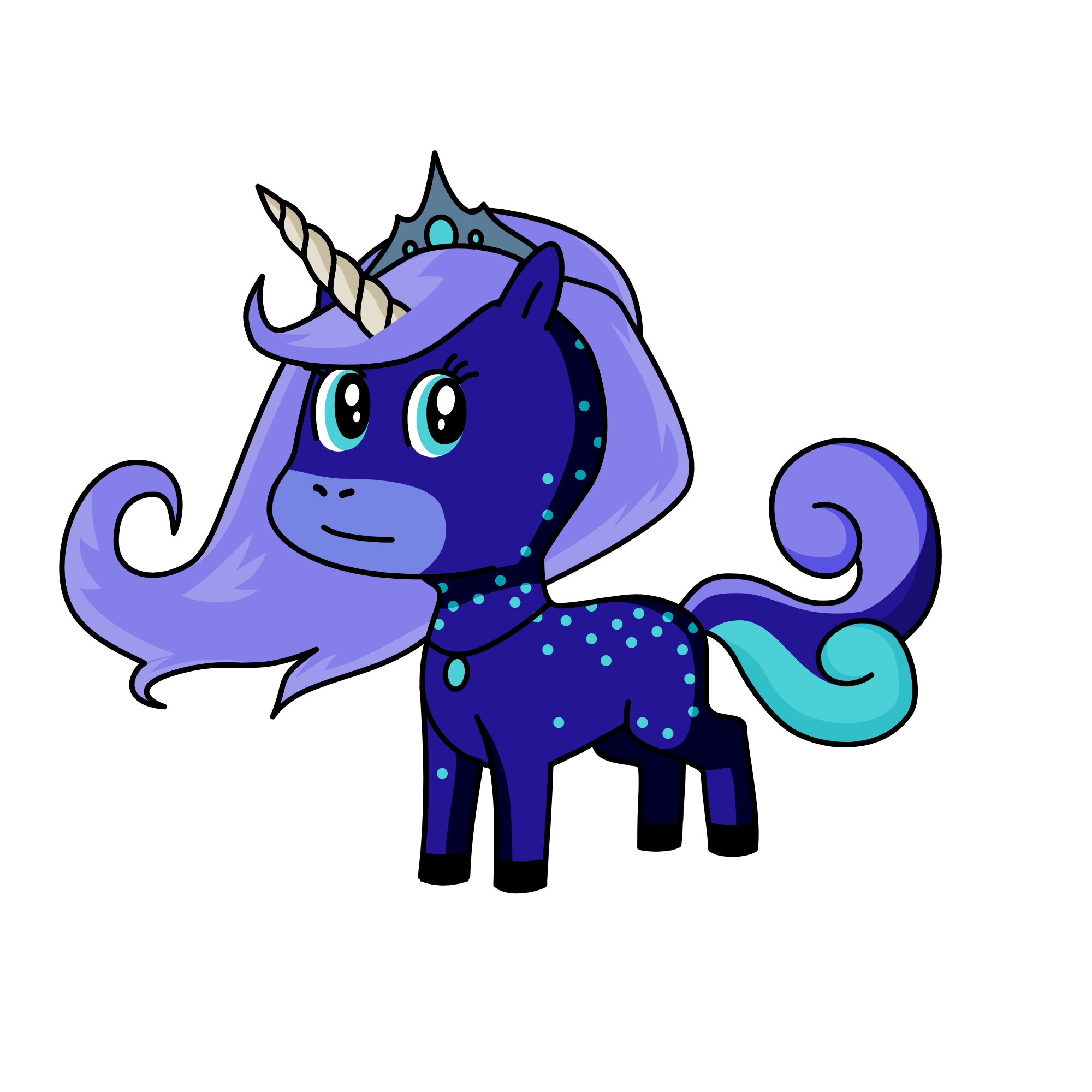 Indigo, the unicorn