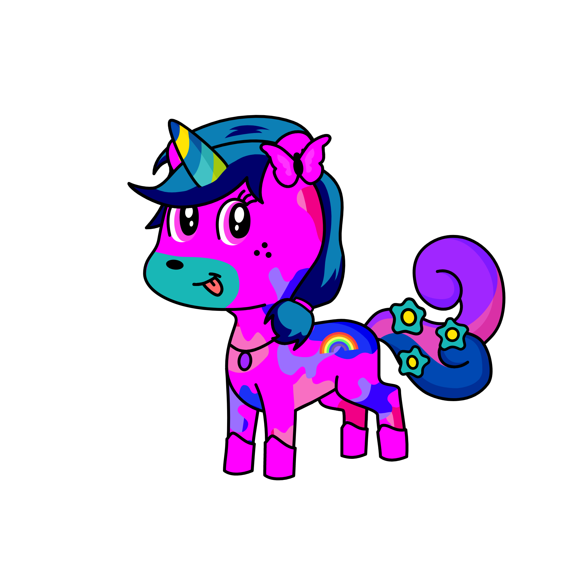 Confetti, the unicorn