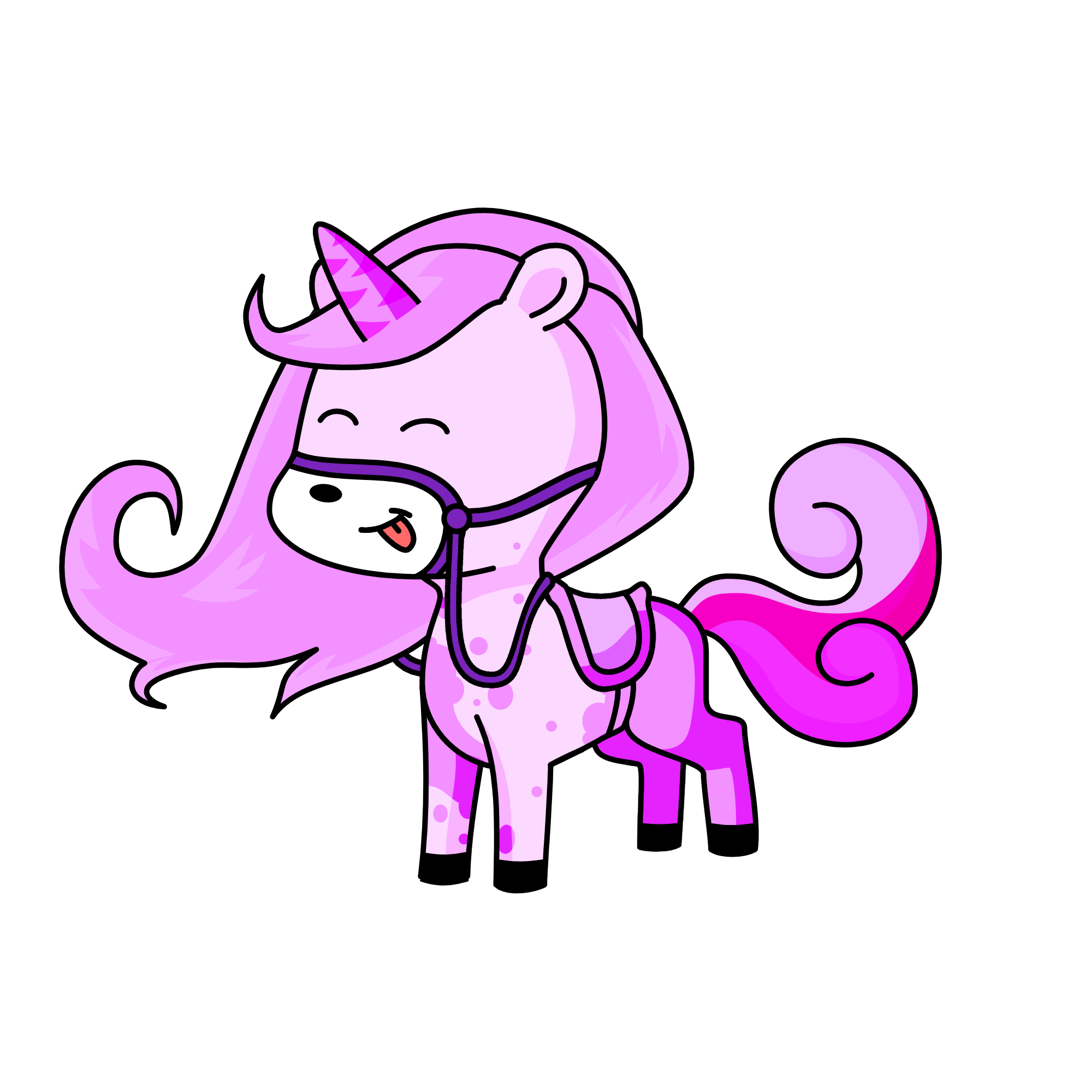 Purpla, the unicorn