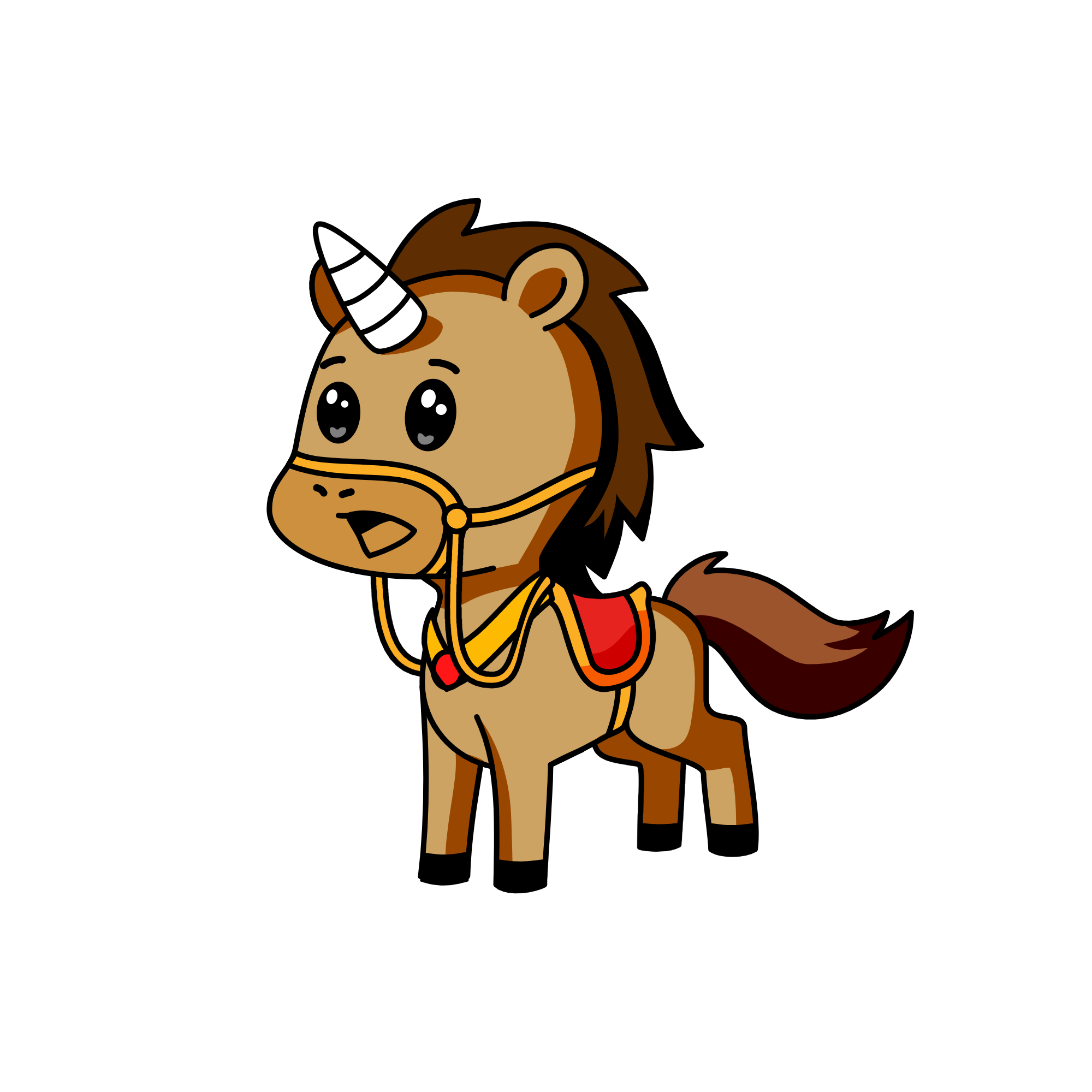 horse, the unicorn