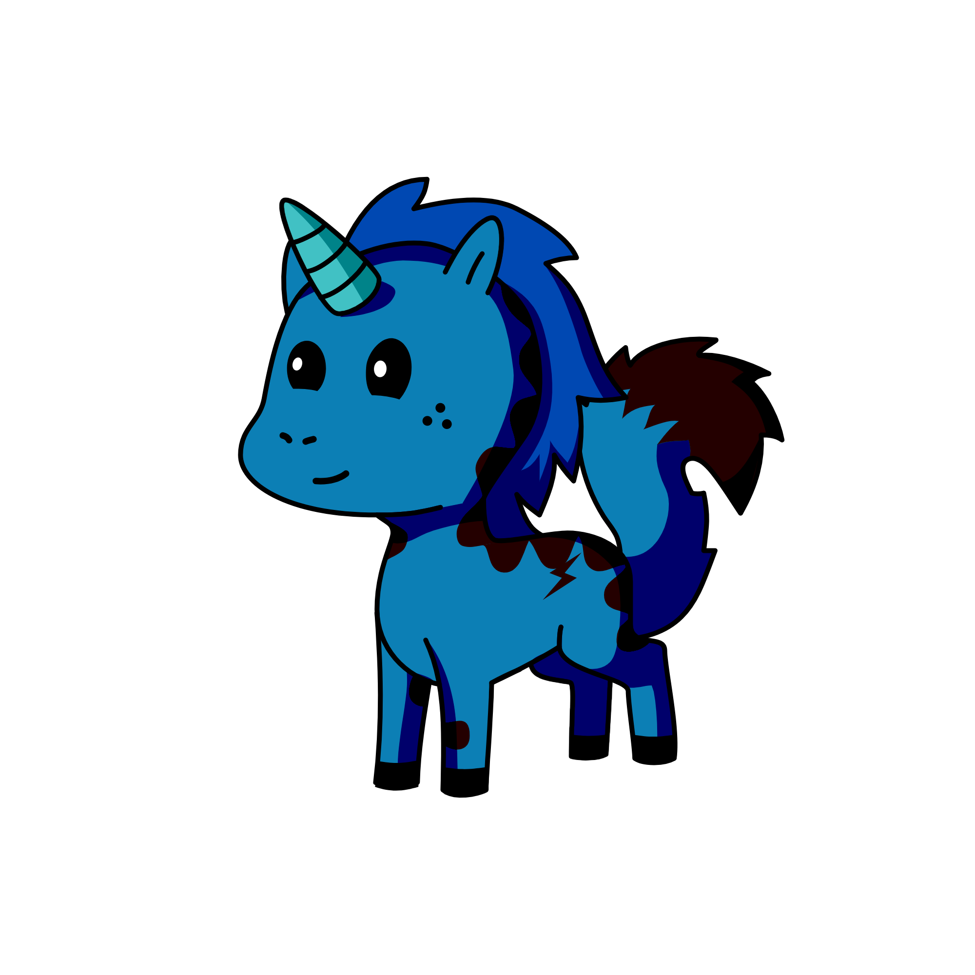 Electric Blue, the unicorn