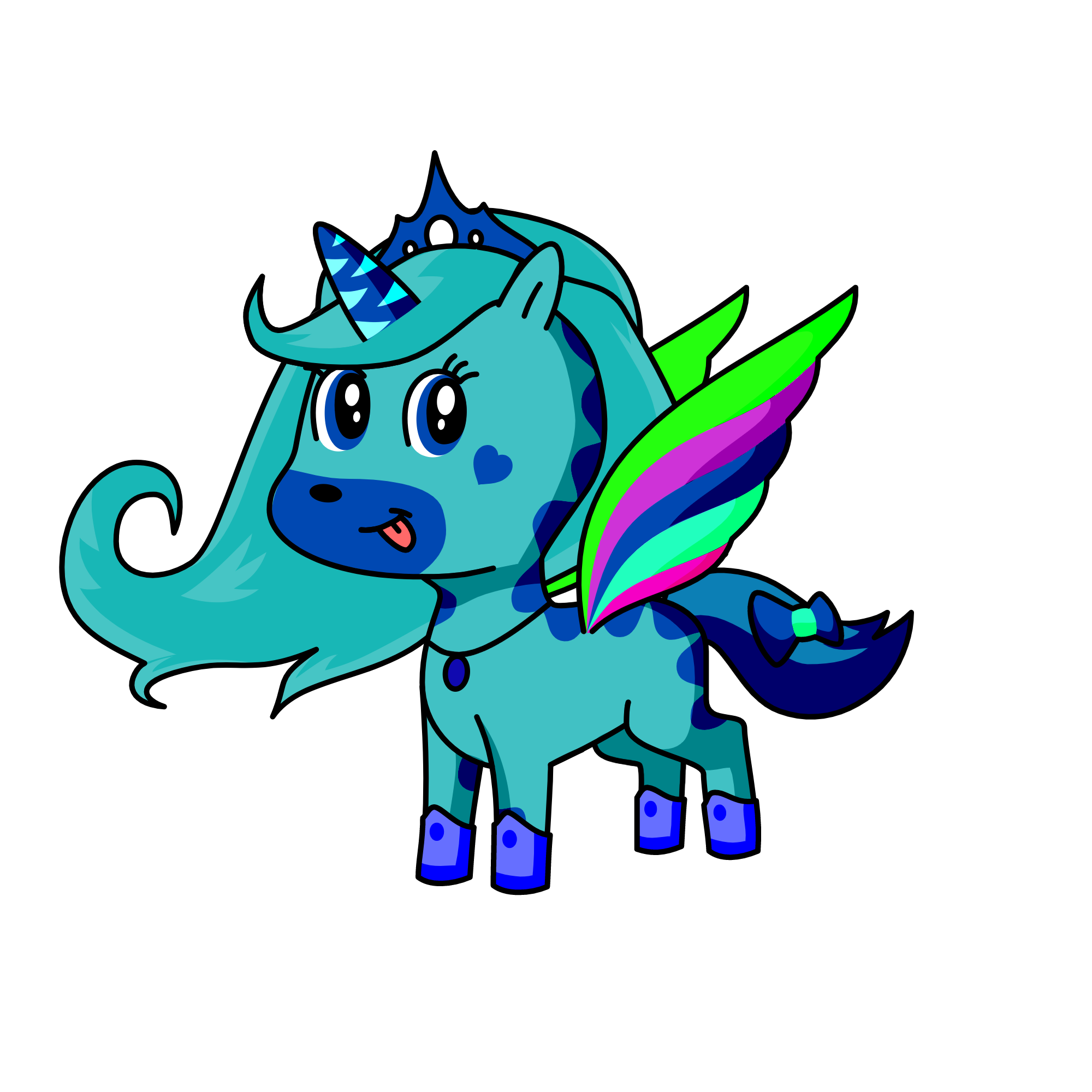 Snow angel, the unicorn