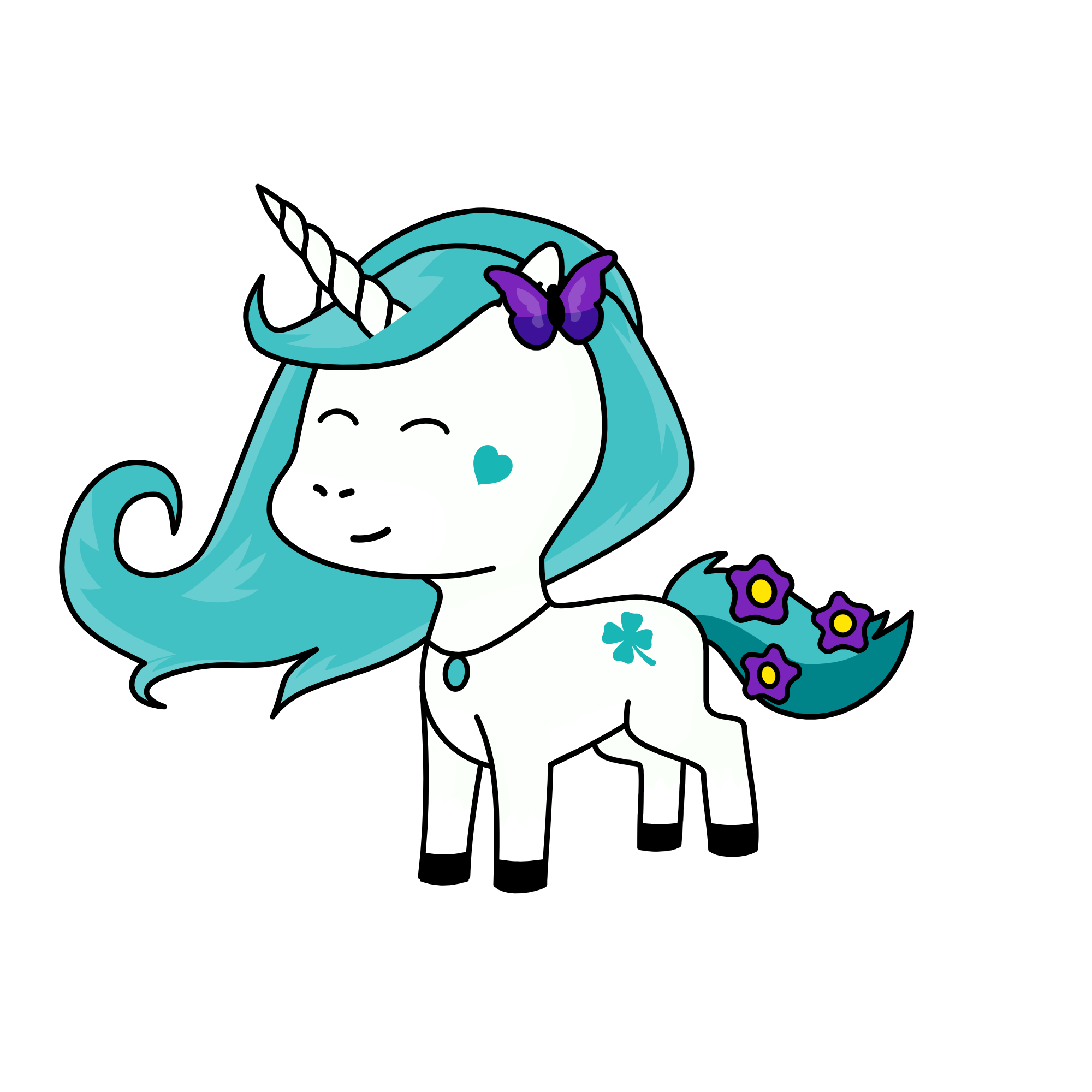Indigo, the unicorn