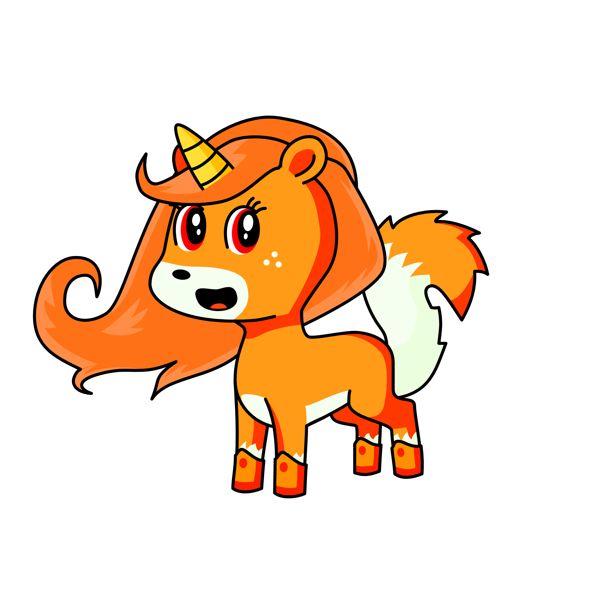 Foxxy, the unicorn