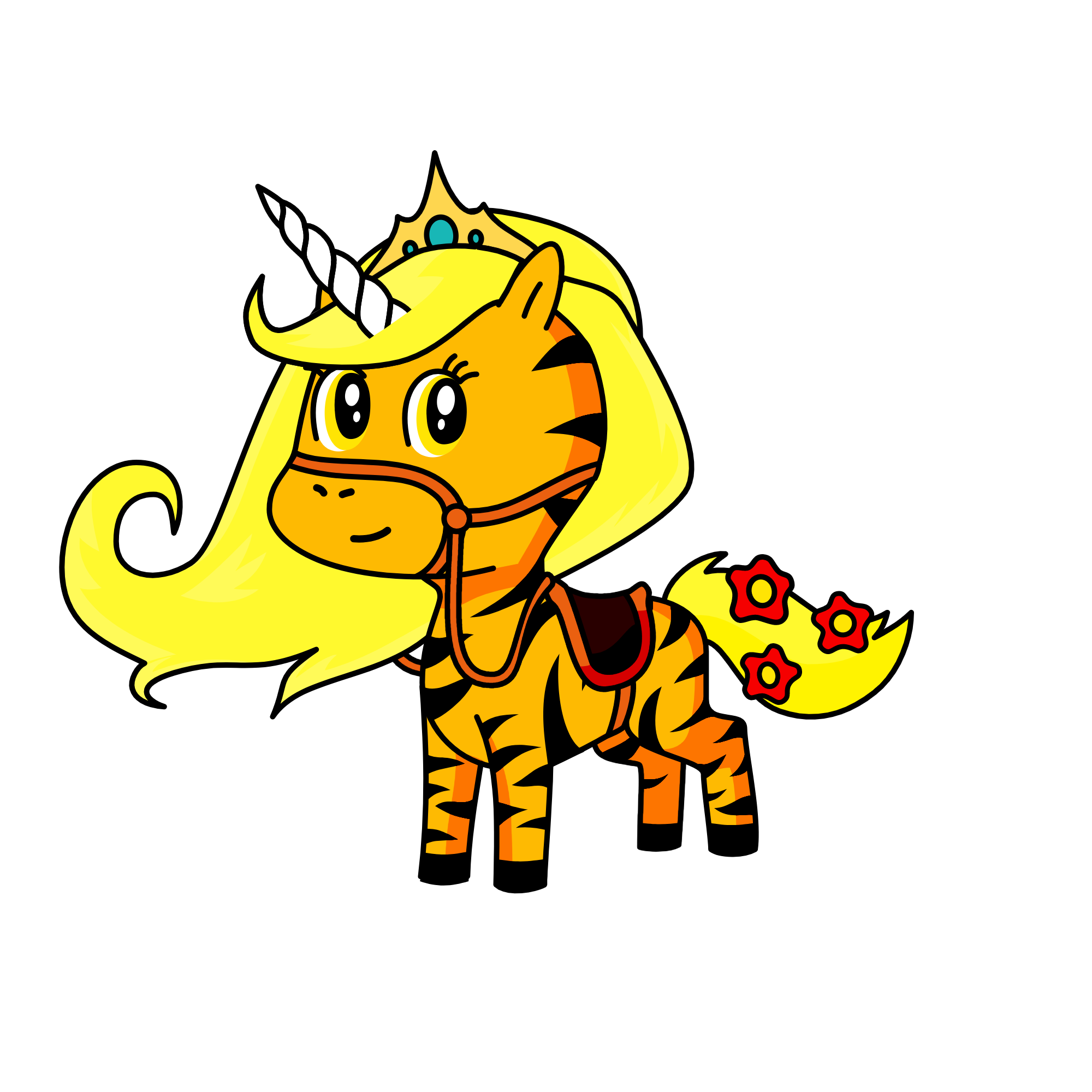 zebra quenn, the unicorn