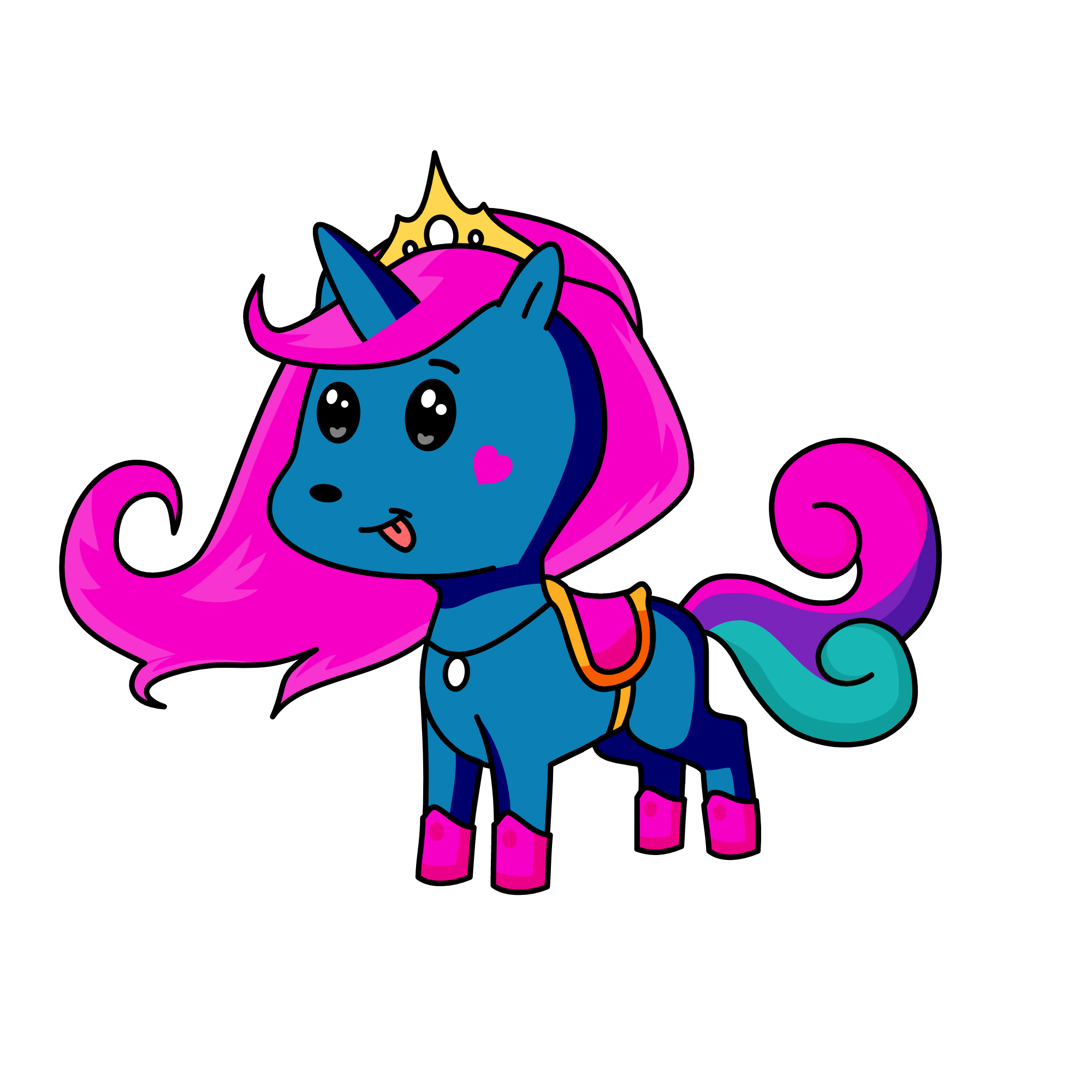 Cute Princess , the unicorn