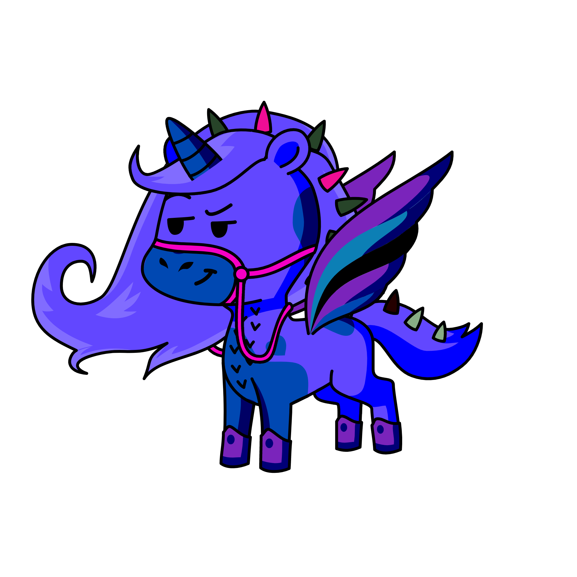 Blue Violet, the unicorn