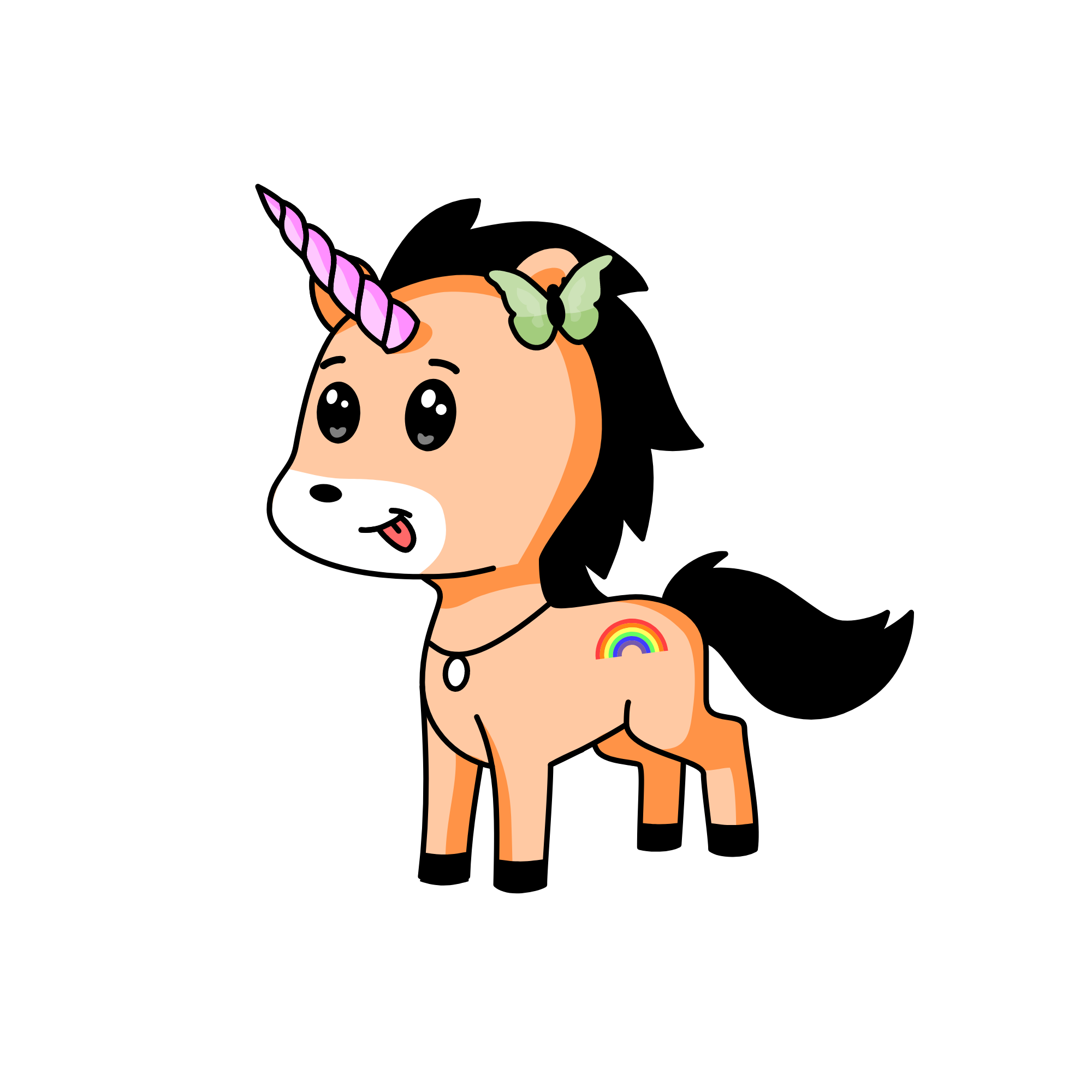 princess butterfly, the unicorn