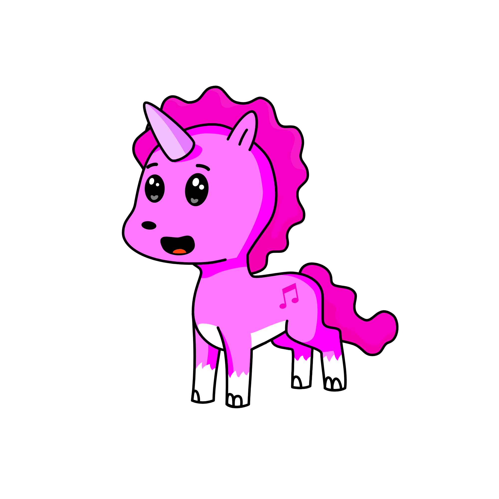 Pursey pink, the unicorn