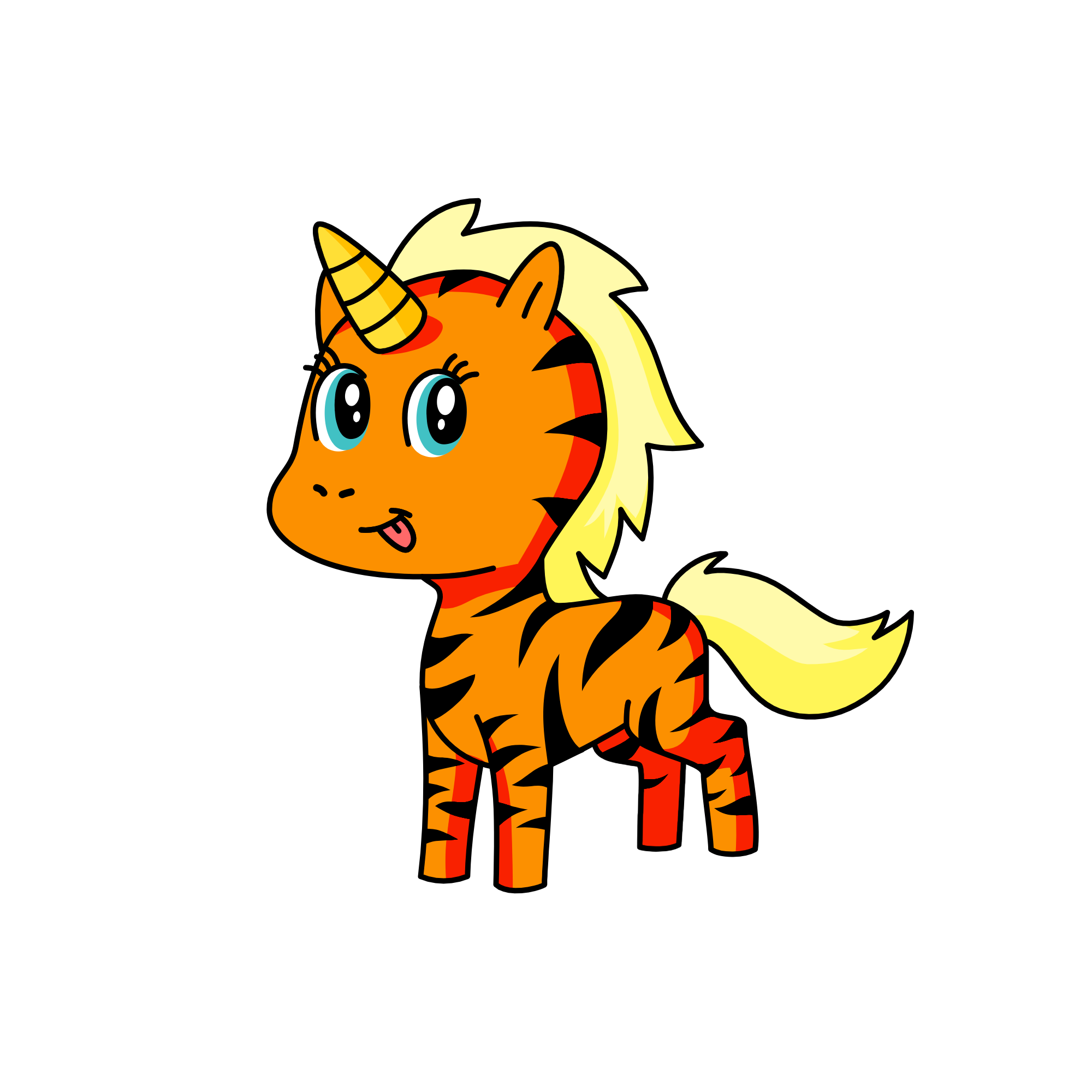 tiger, the unicorn