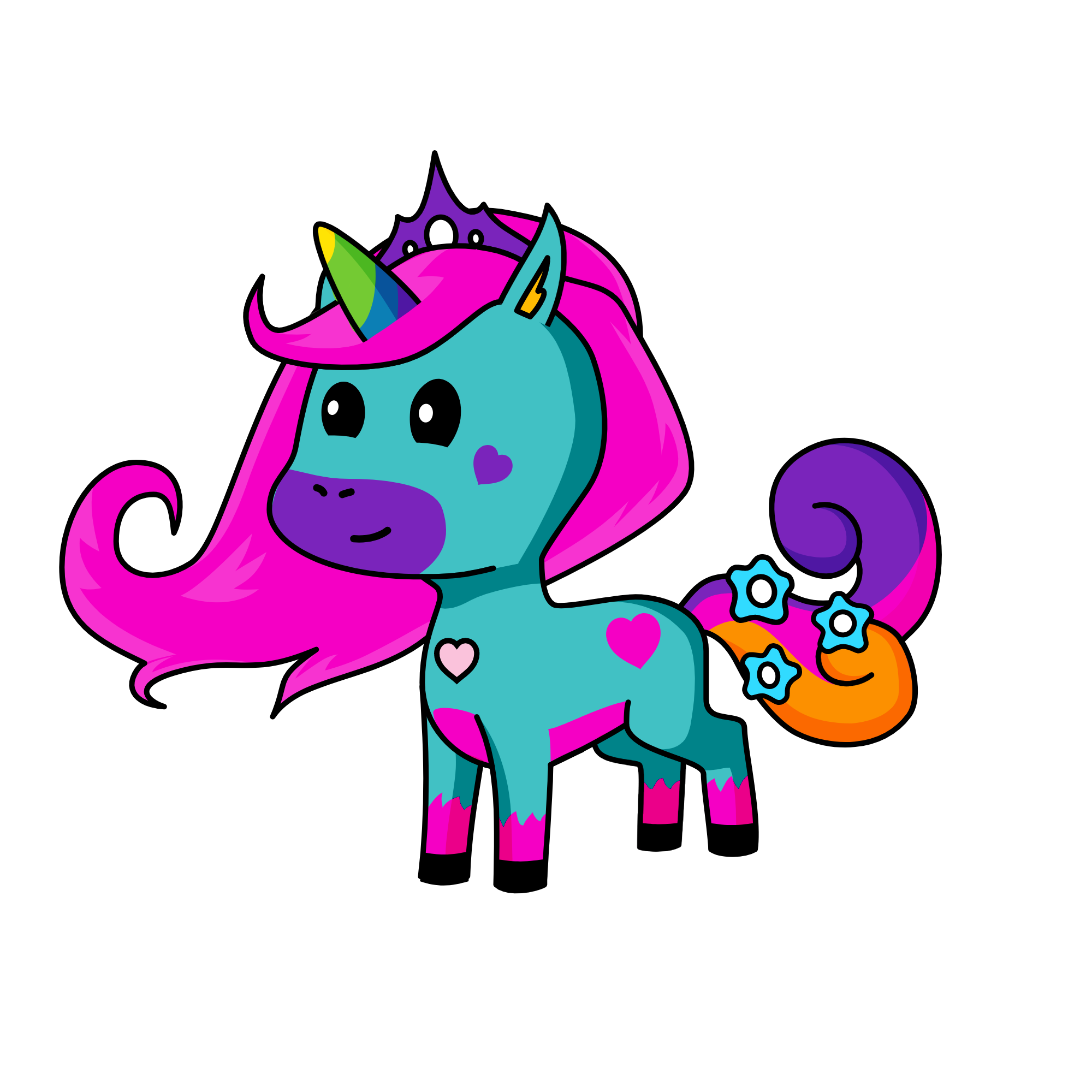 Rainbow, the unicorn