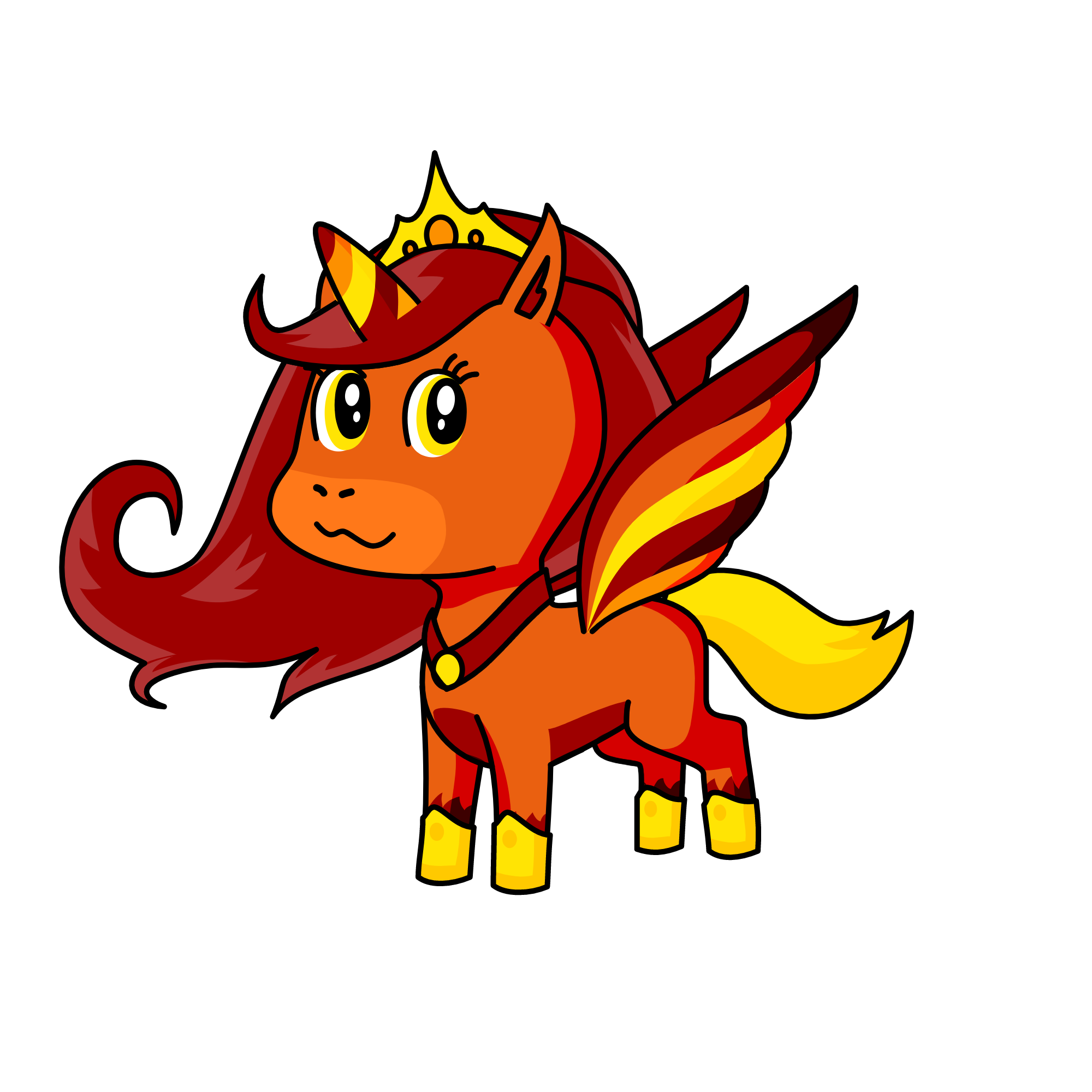 fire princess , the unicorn