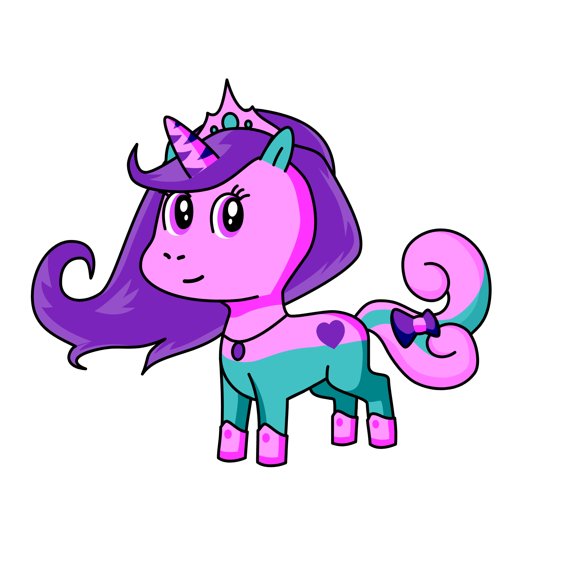 PRINCESS CUTE, the unicorn