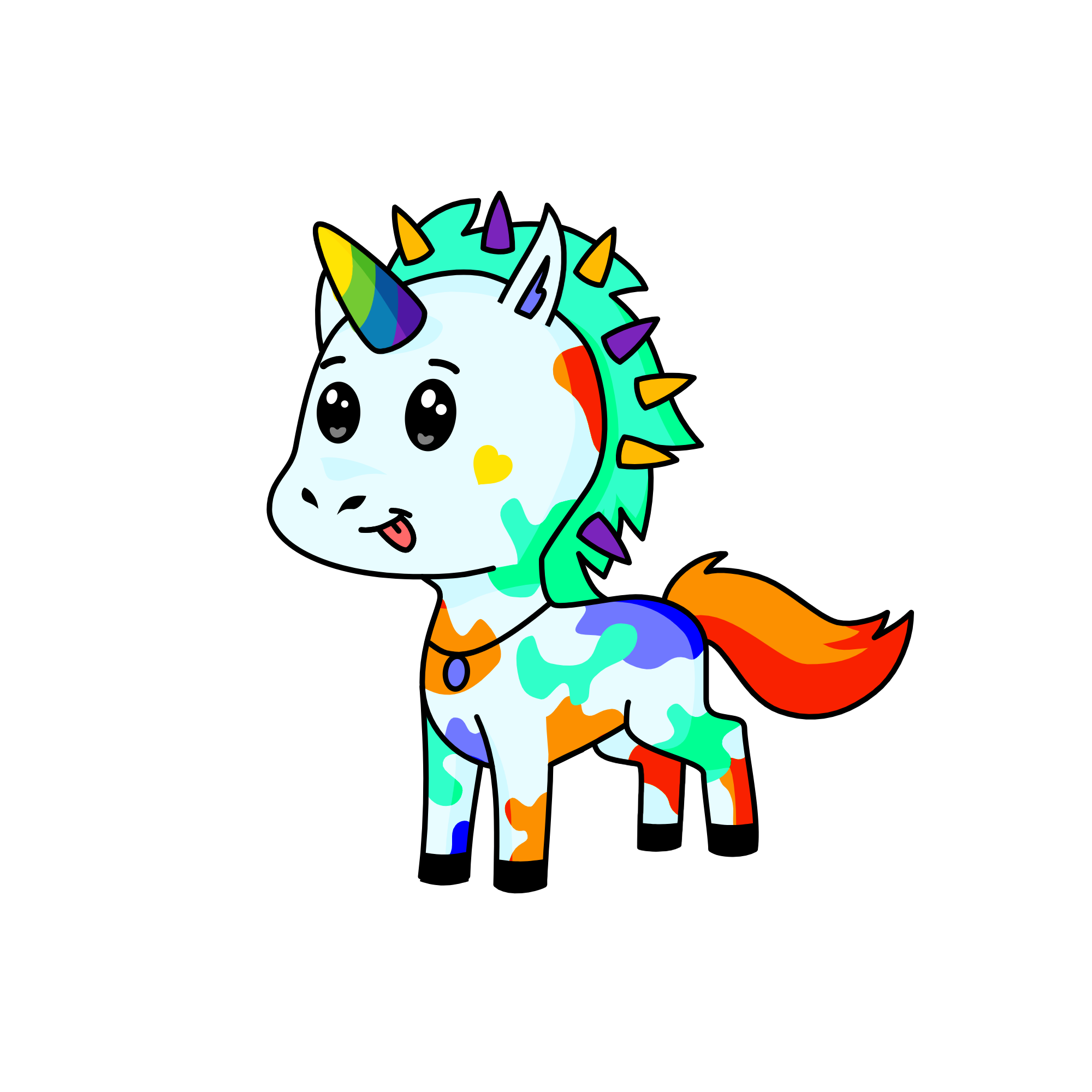 colorful , the unicorn